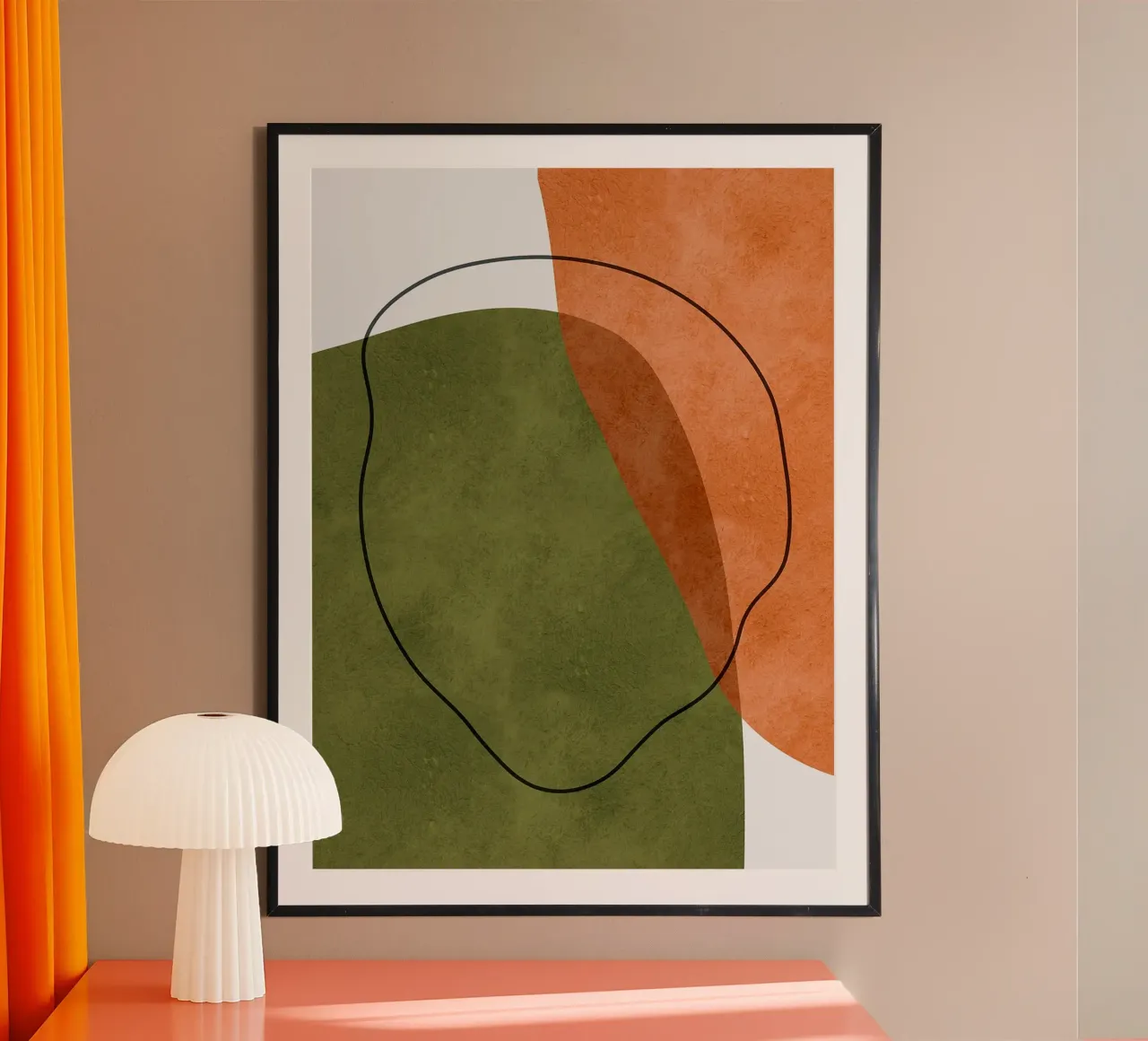 Forme espressive poster con telaio in legno da Lisa Becker