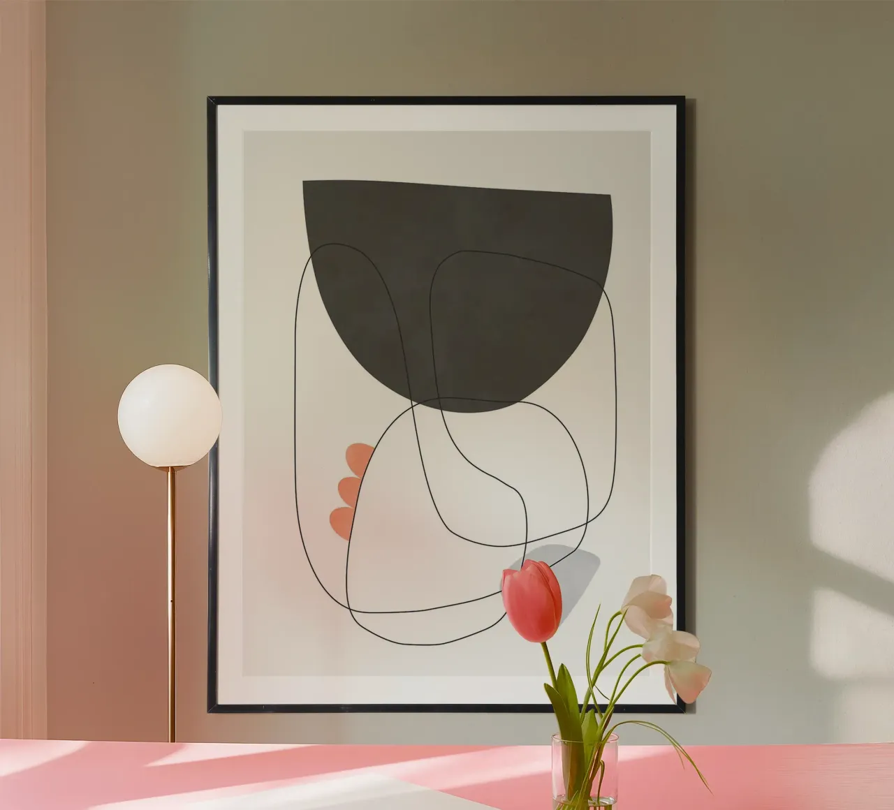 Lines and shapes poster by Lisa Becker
