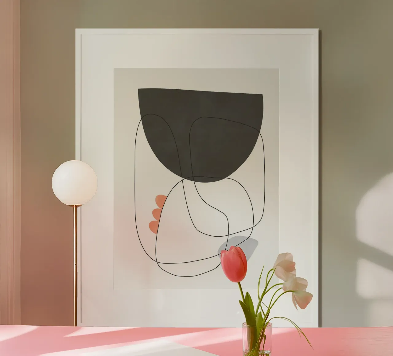 Lines and shapes poster by Lisa Becker