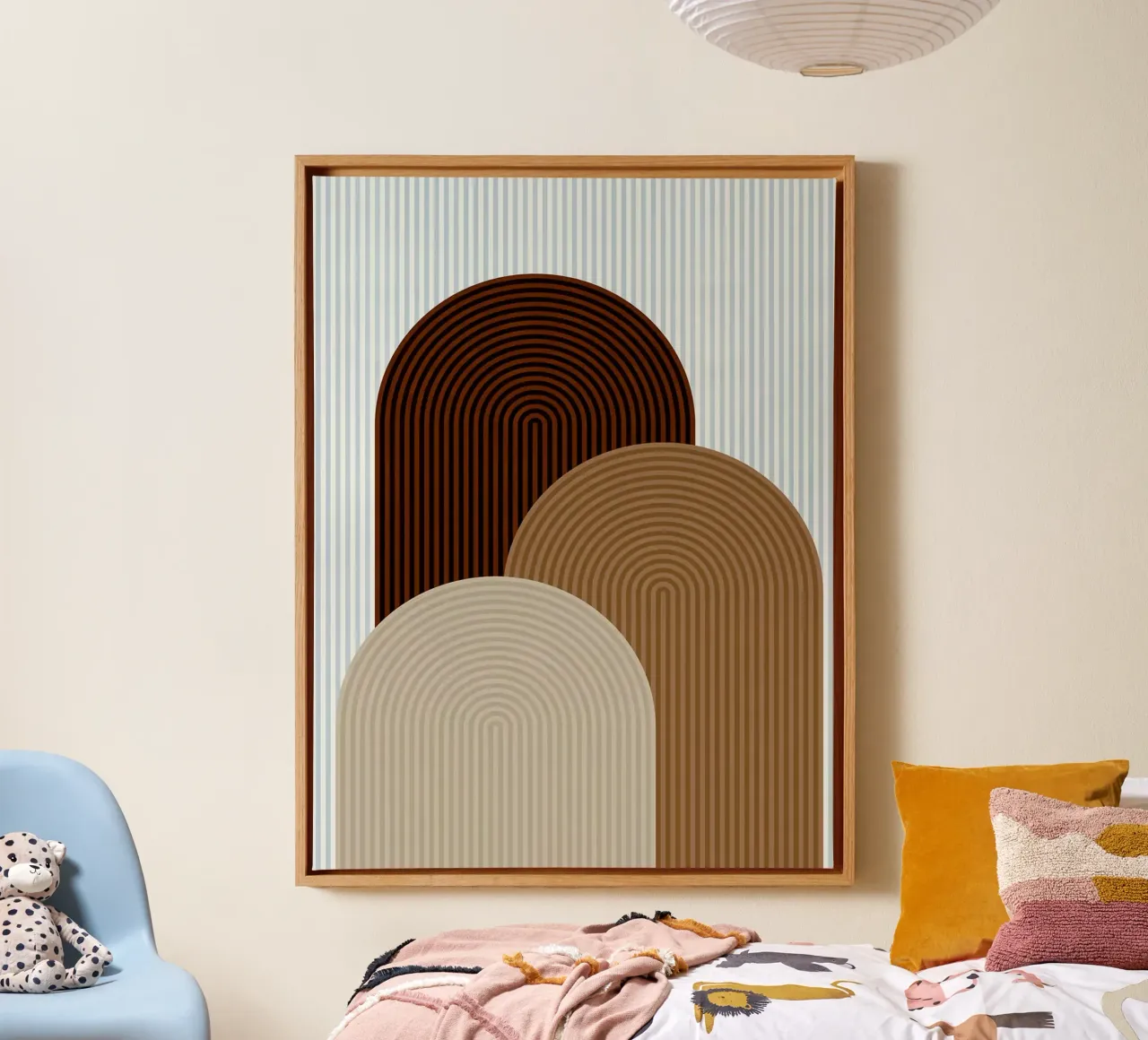 Line geometry canvas with Floater frame by Lisa Becker