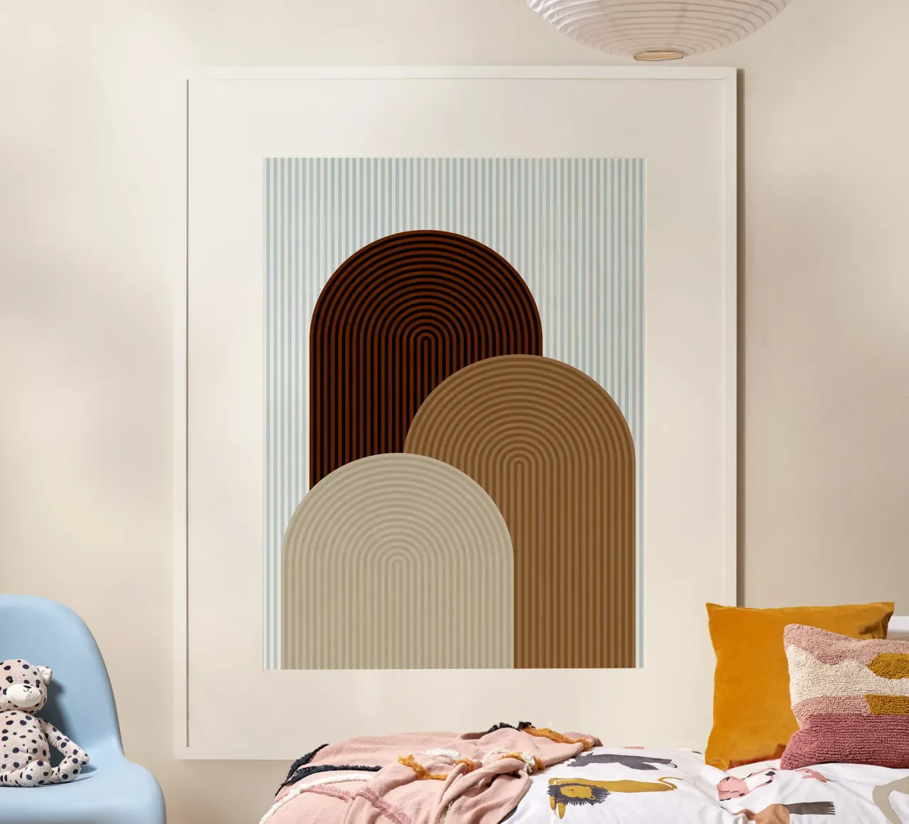 Geometria delle linee poster con telaio in plastica da Lisa Becker