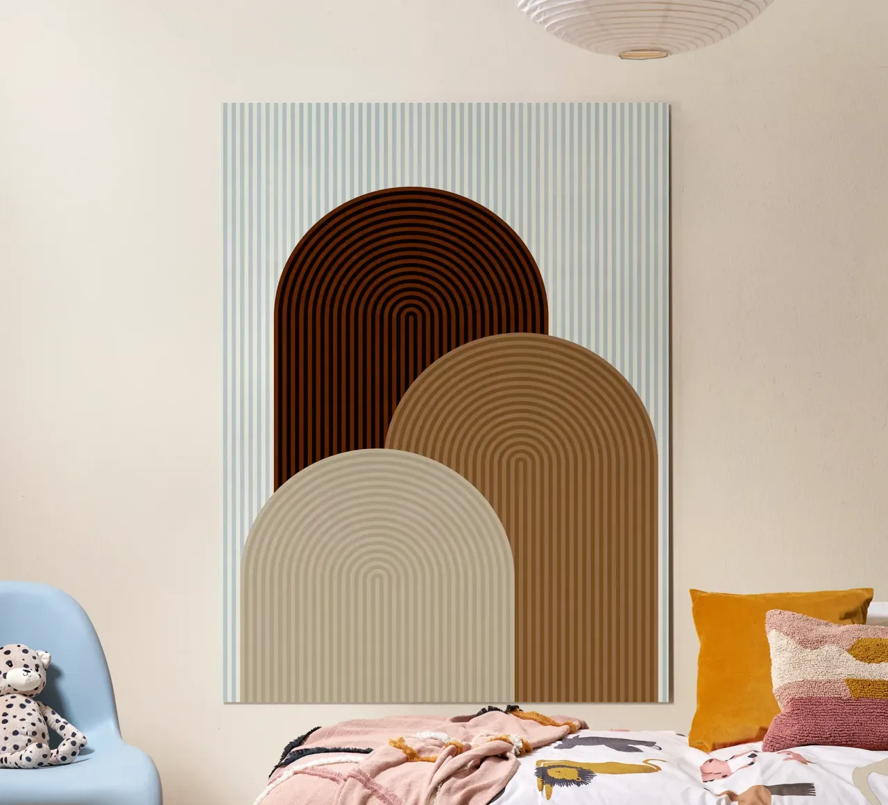 Geometria delle linee poster con telaio in plastica da Lisa Becker