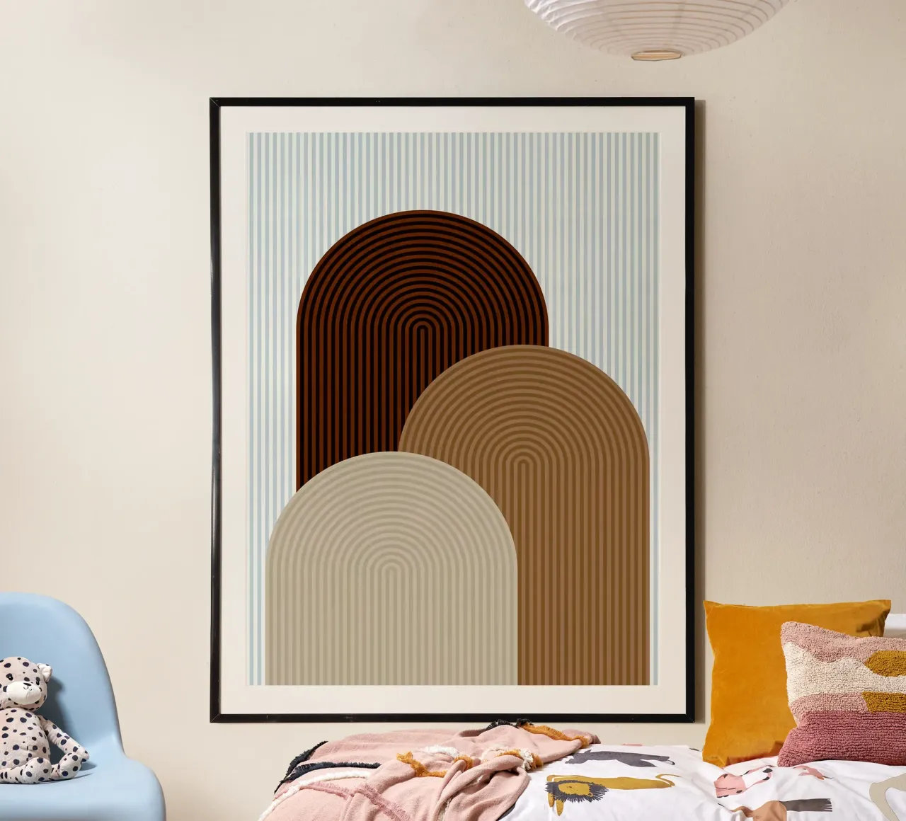 Geometria delle linee poster con telaio in plastica da Lisa Becker