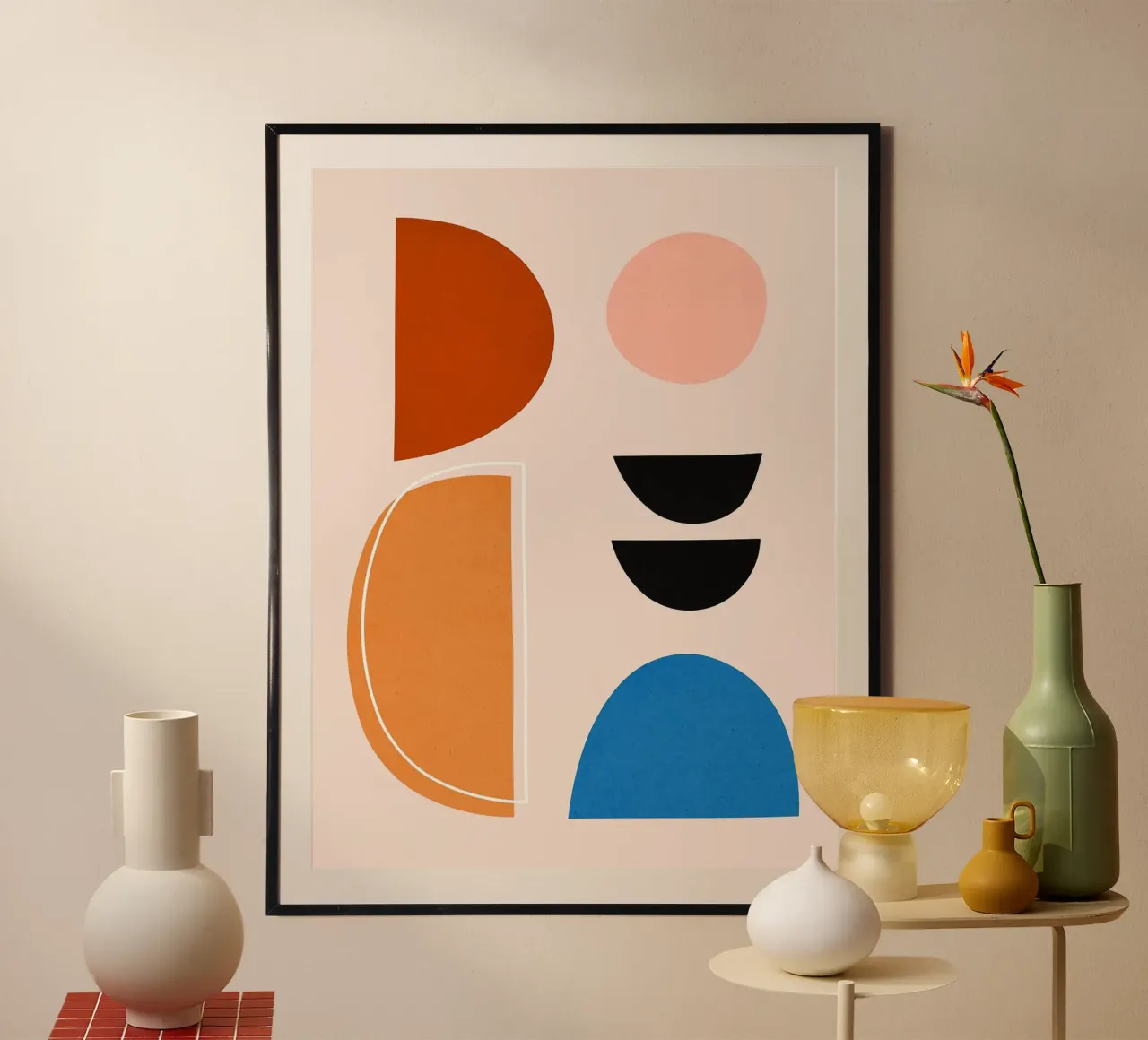 Geometria e modernità poster con telaio in plastica da Lisa Becker