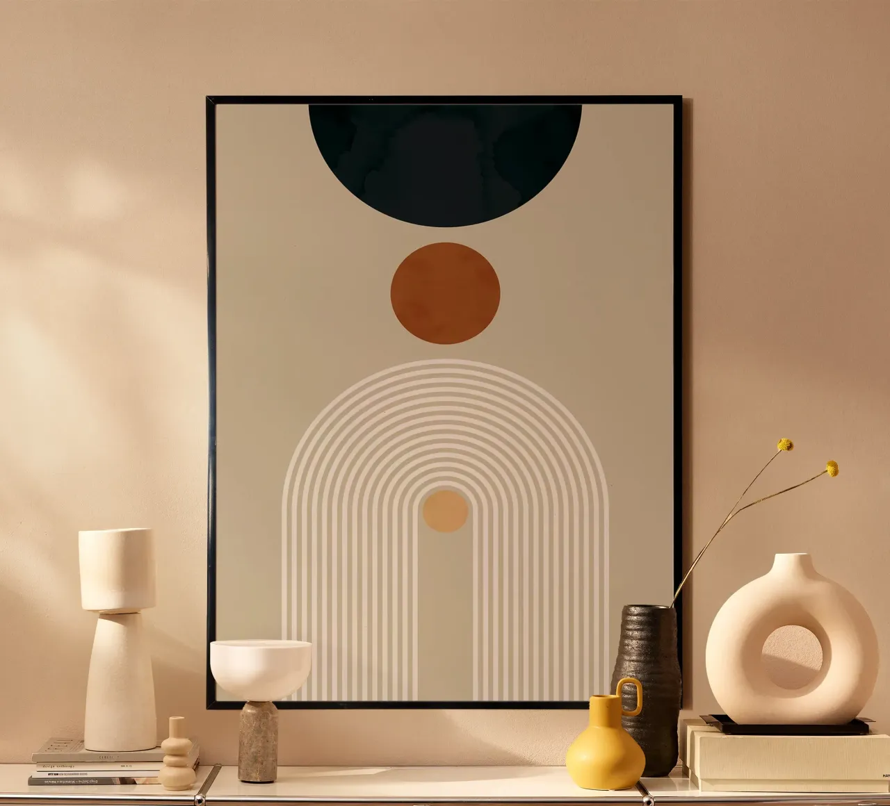Geometria e minimalismo poster con telaio in alluminio da Lisa Becker