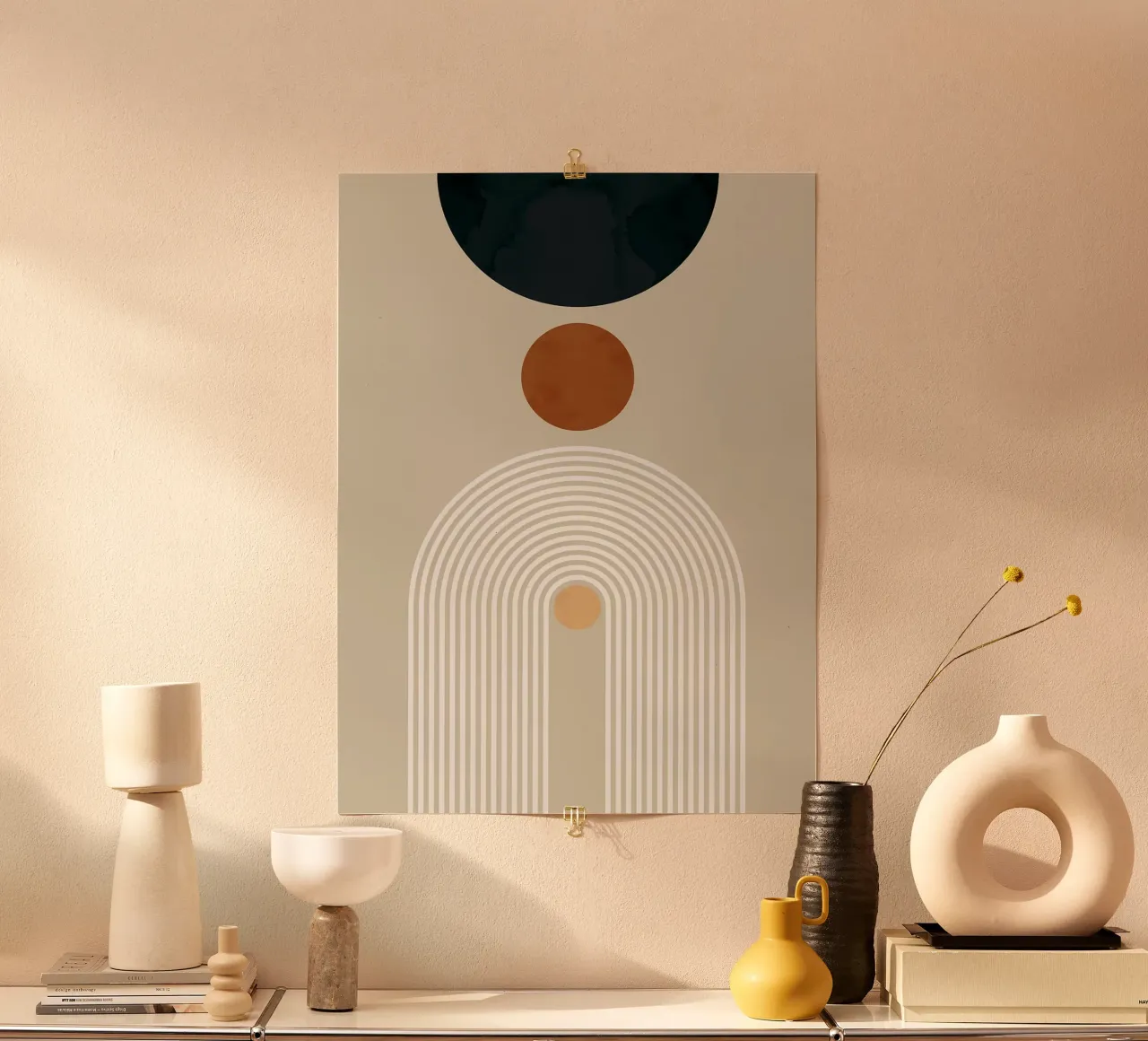 Geometria e minimalismo poster con telaio in alluminio da Lisa Becker
