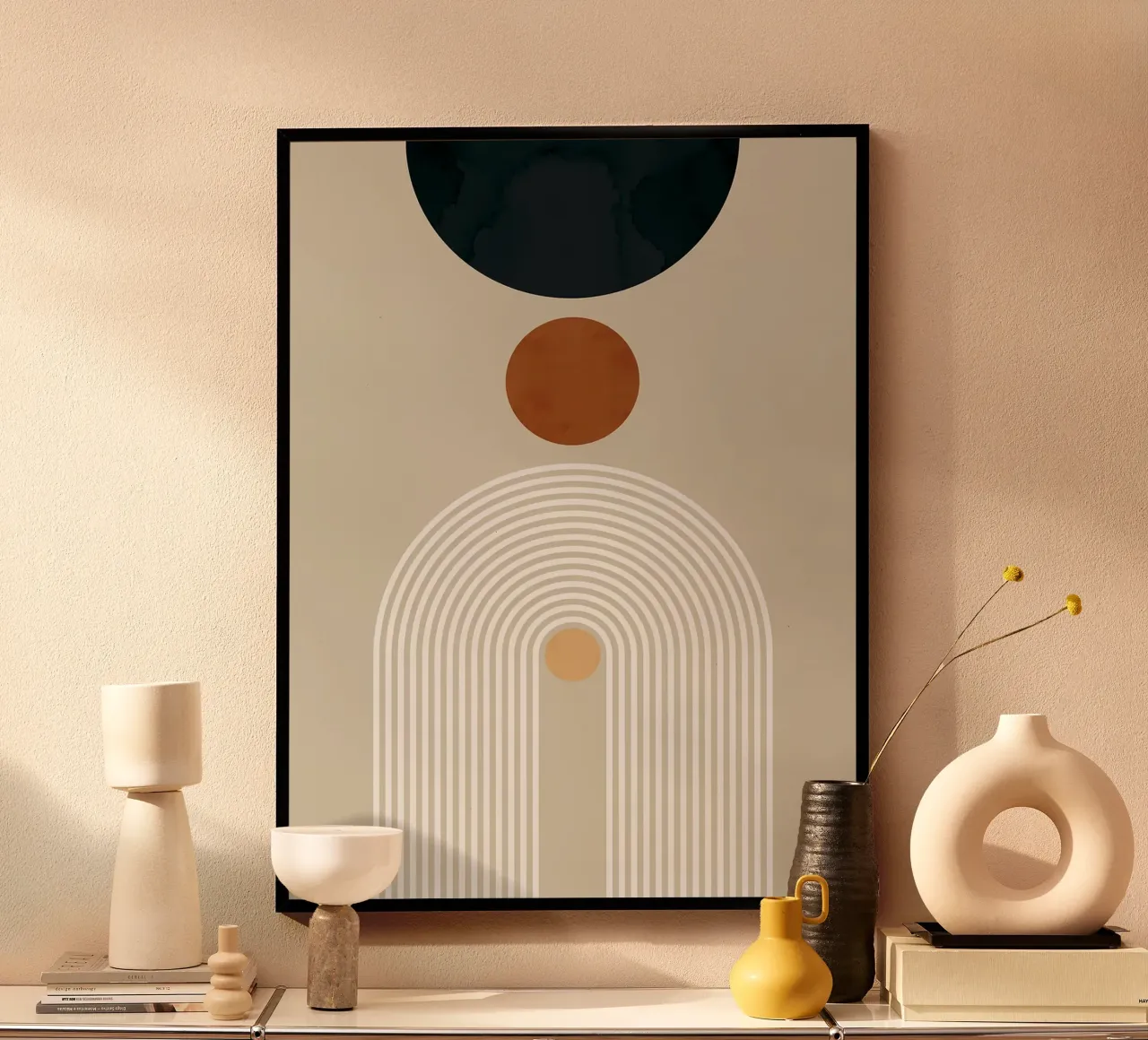 Geometria e minimalismo poster con telaio in alluminio da Lisa Becker