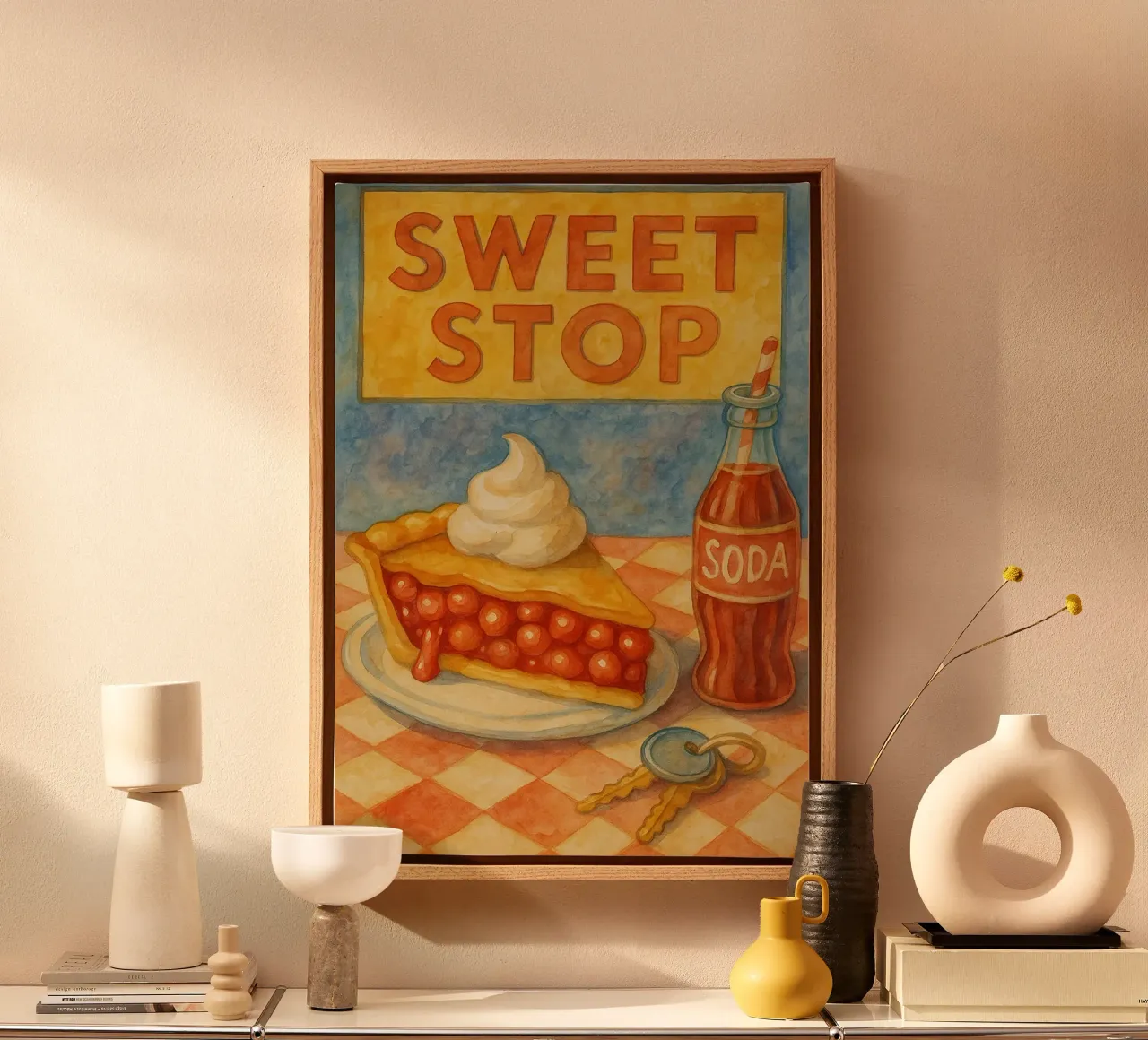 meme divertente sulla cucina dolce stop tela con Cornice a cassetta da tanabaroo