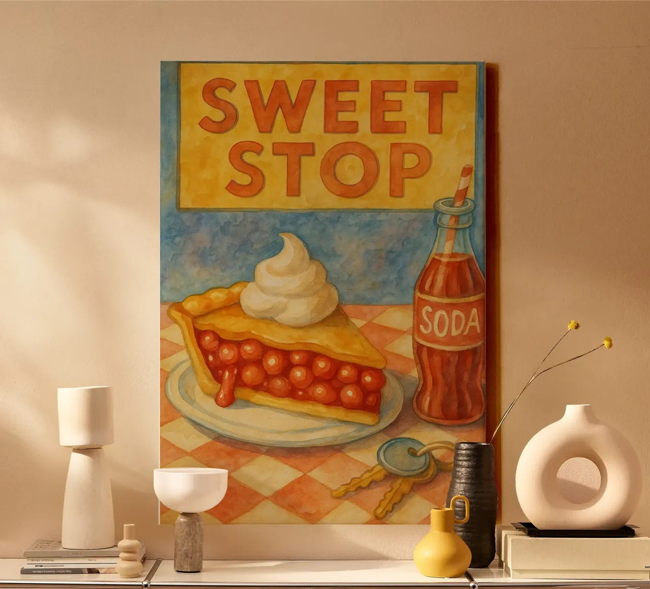 meme divertente sulla cucina dolce stop tela con Cornice a cassetta da tanabaroo