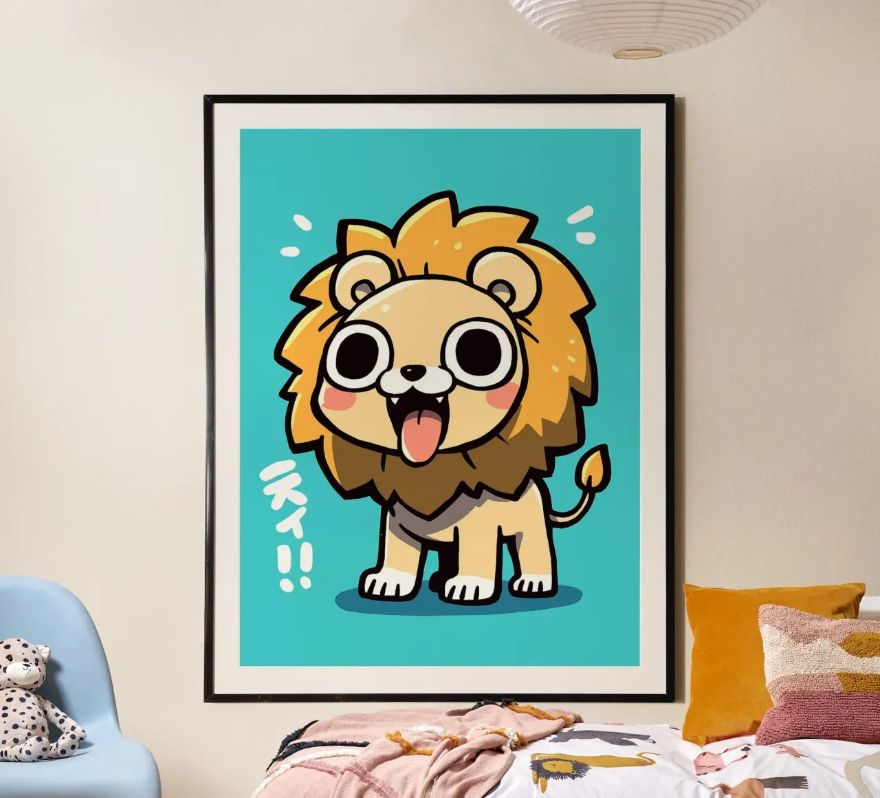 Carino il leone dei cartoni animati poster da Hannah Meyer