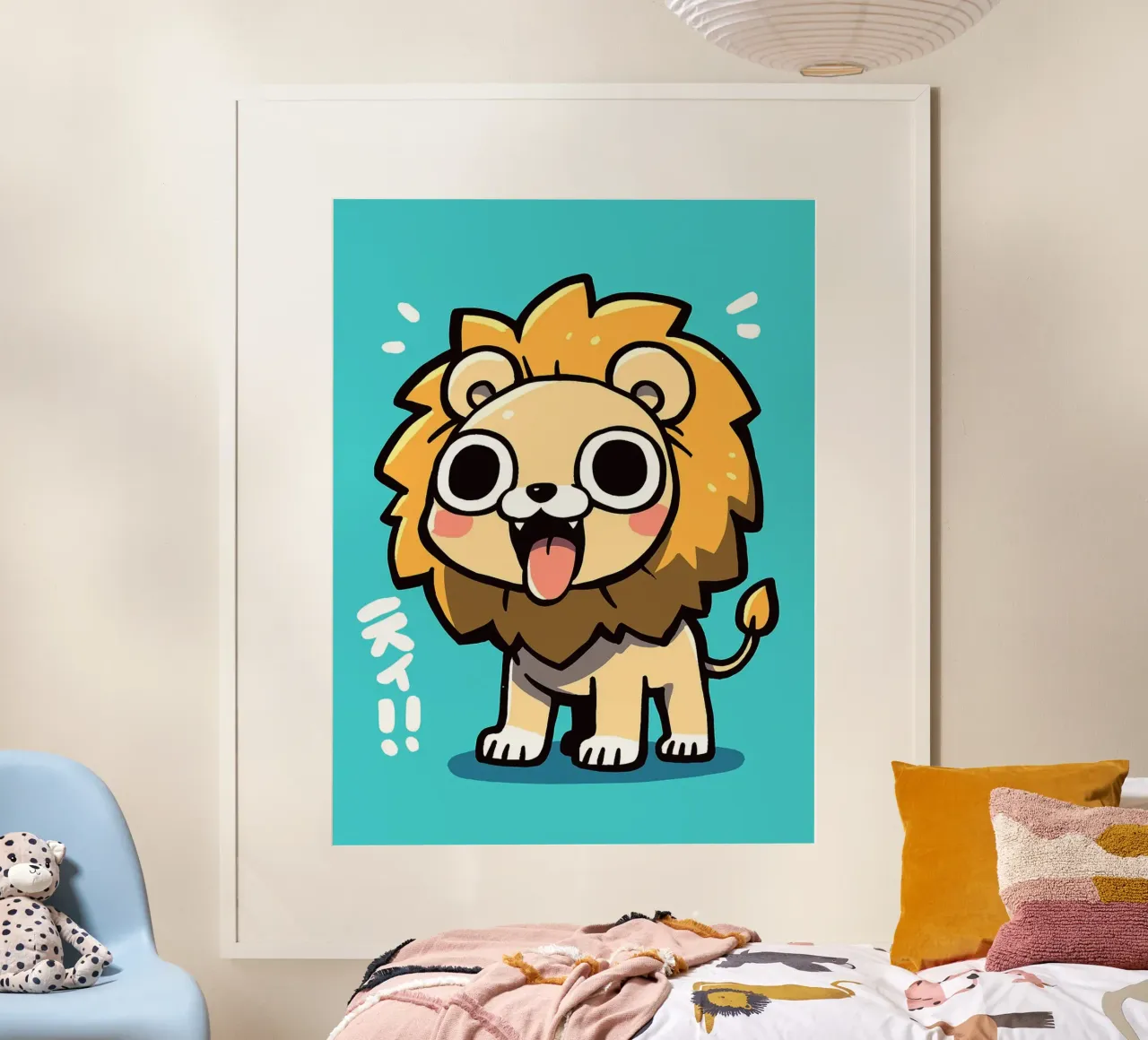 Carino il leone dei cartoni animati poster da Hannah Meyer
