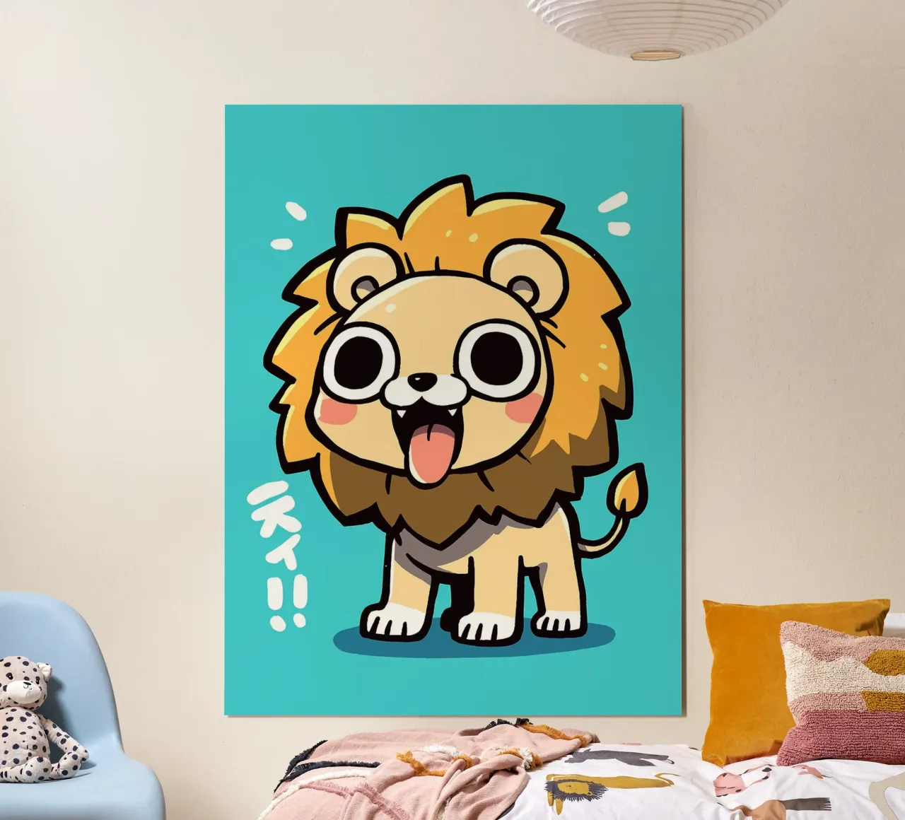 Carino il leone dei cartoni animati poster da Hannah Meyer