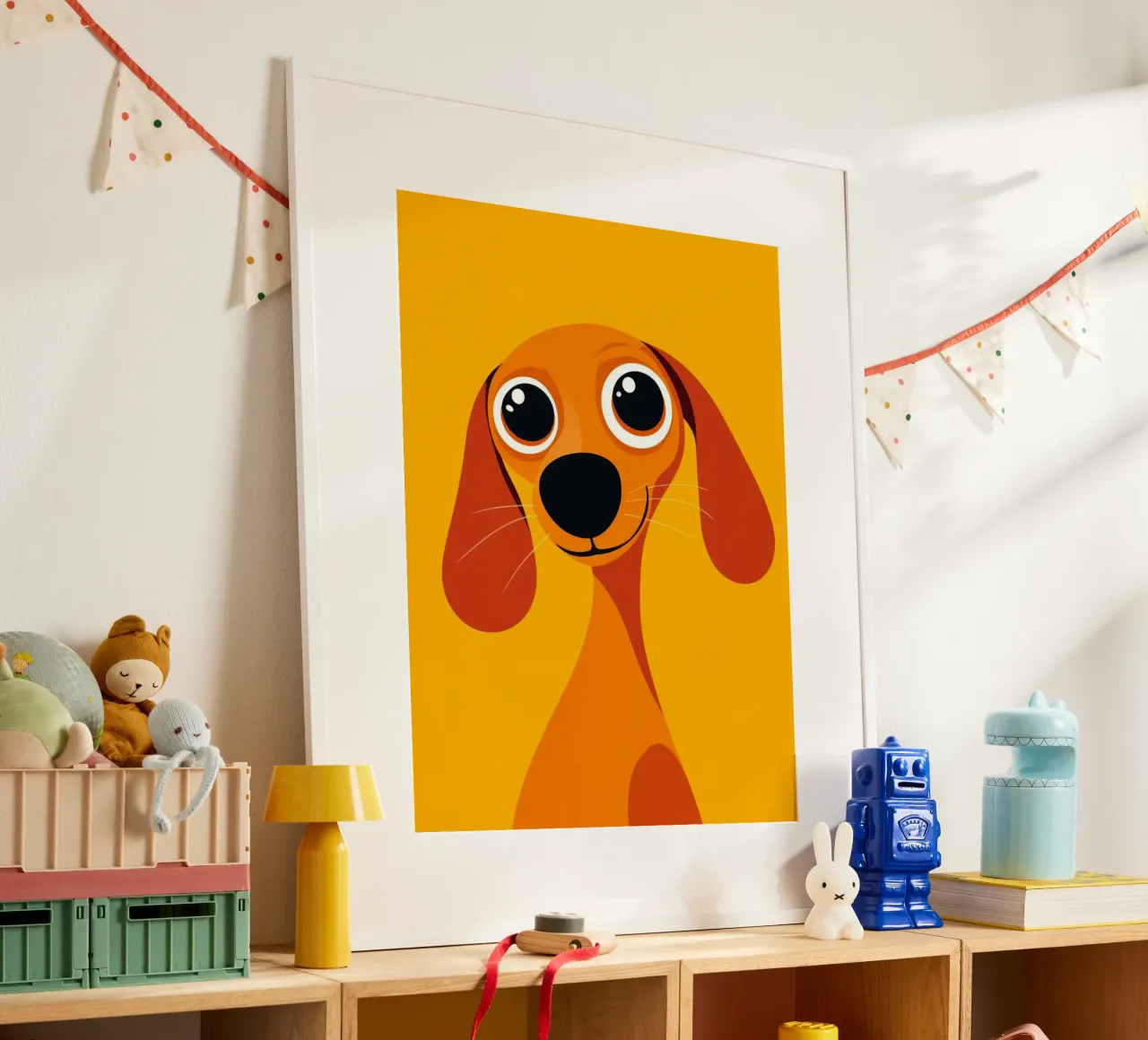 Cane carino dei cartoni animati poster da Hannah Meyer