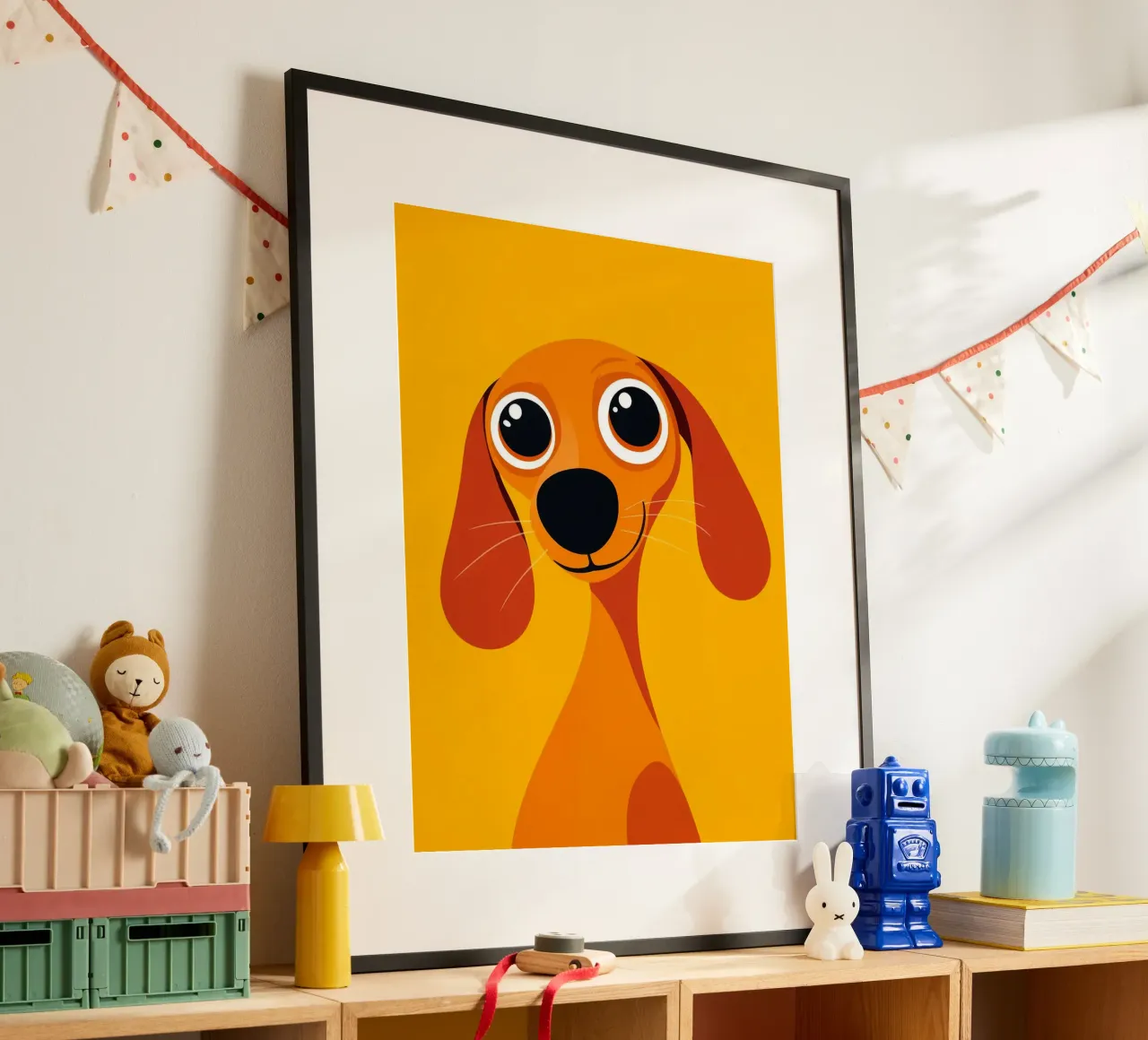 Cane carino dei cartoni animati poster da Hannah Meyer