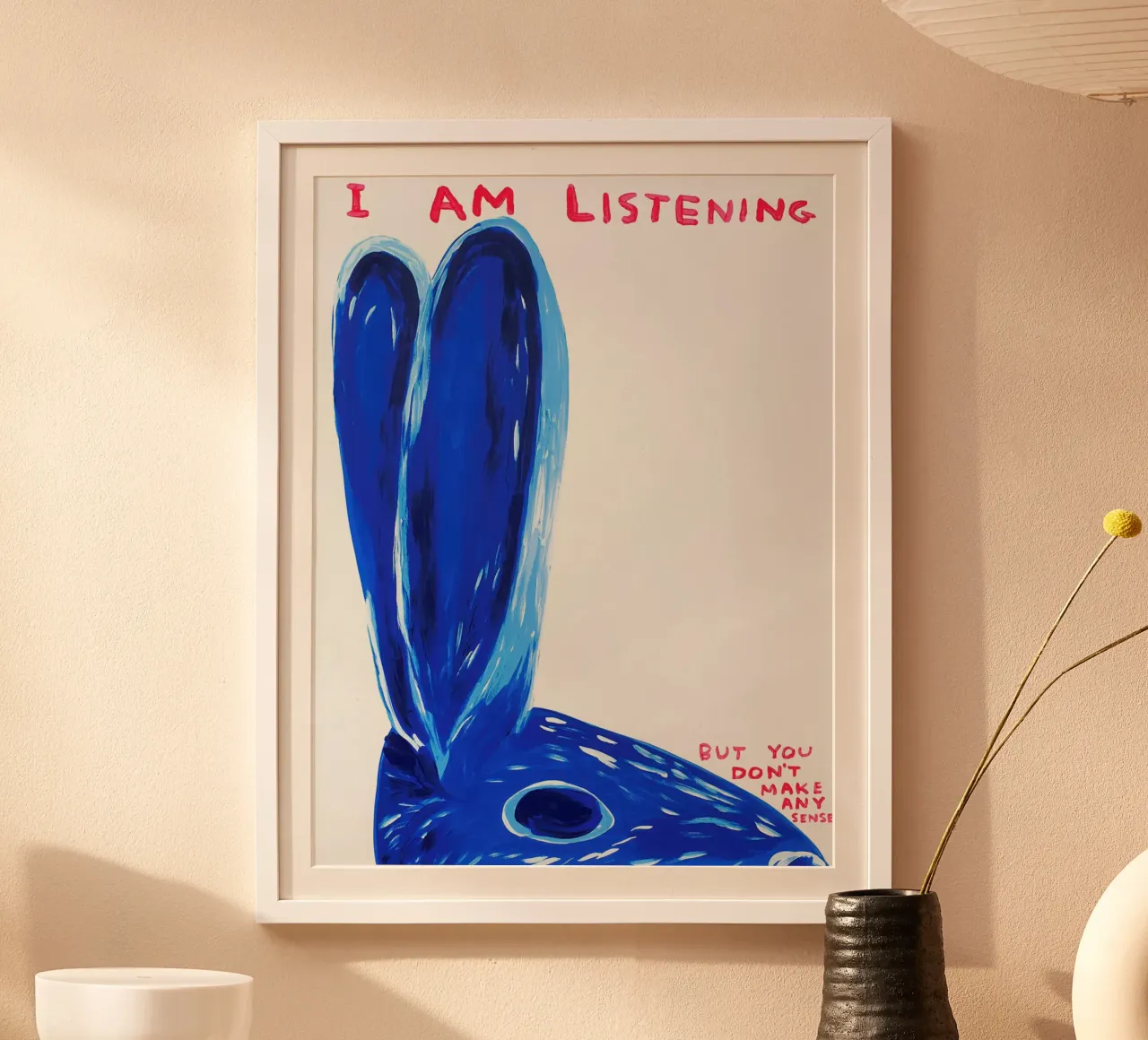 Sto ascoltando poster con telaio in plastica da ushop god