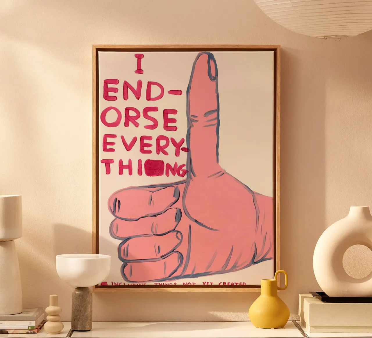 I Endorse Everything canvas with Floater frame by ushop god