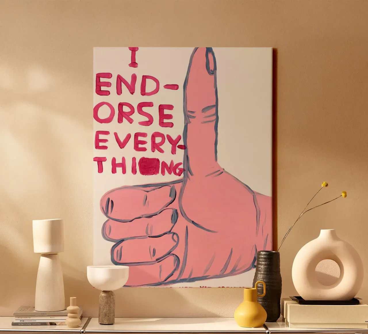 I Endorse Everything canvas with Floater frame by ushop god