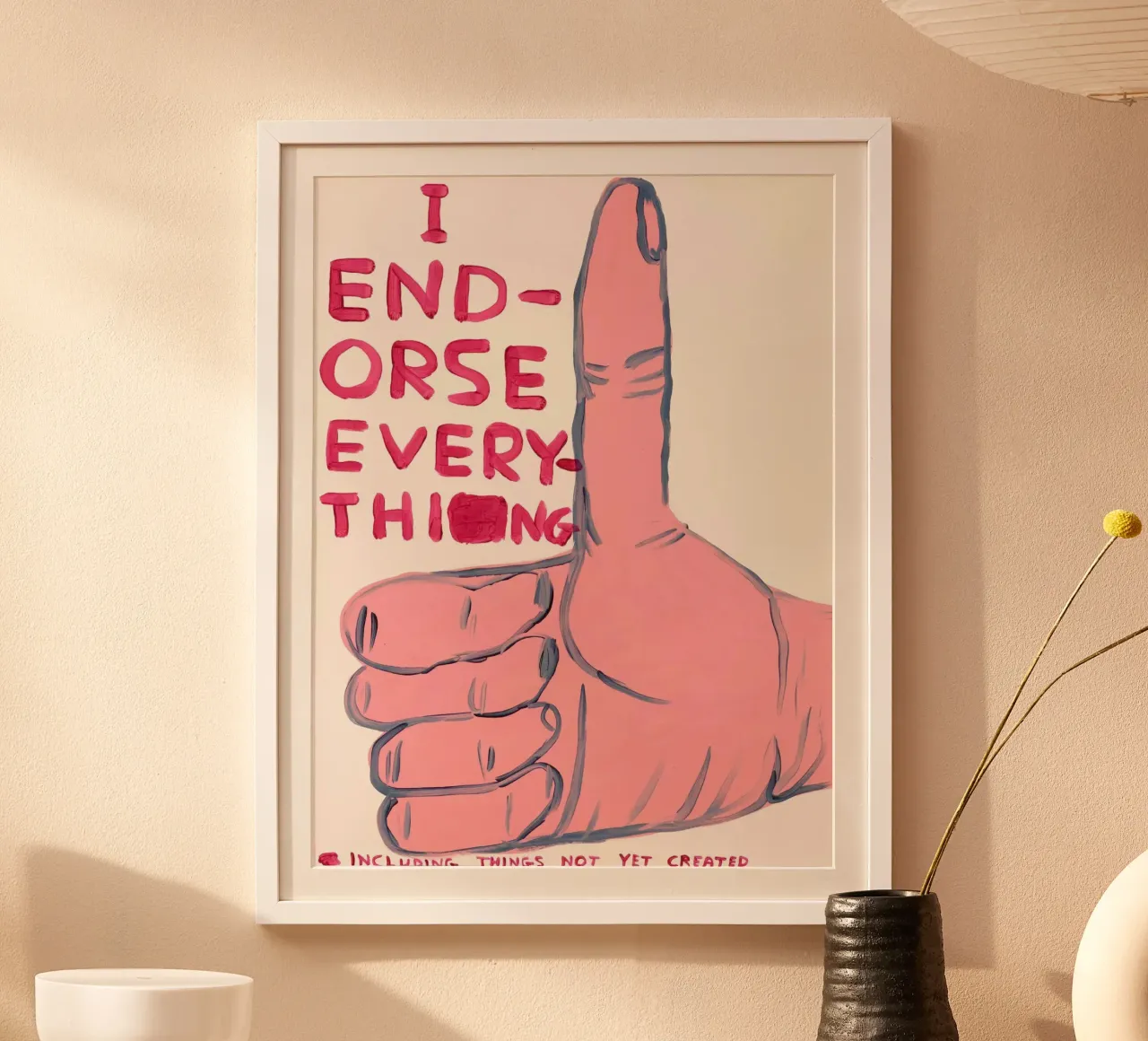 Lo apruebo todo poster con marco de aluminio de ushop god