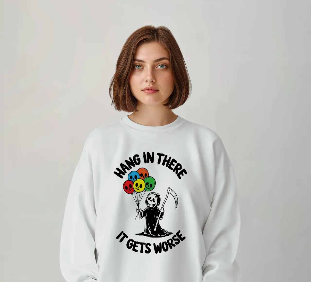 tieni duro scheletro felpa da tanabaroo