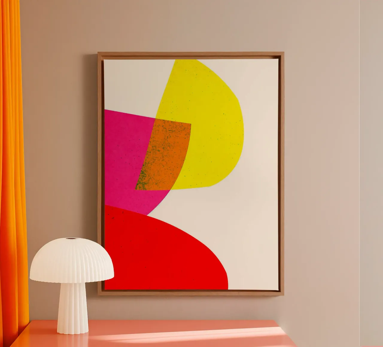 Collage moderno tela con Cornice a cassetta da Anna Müller