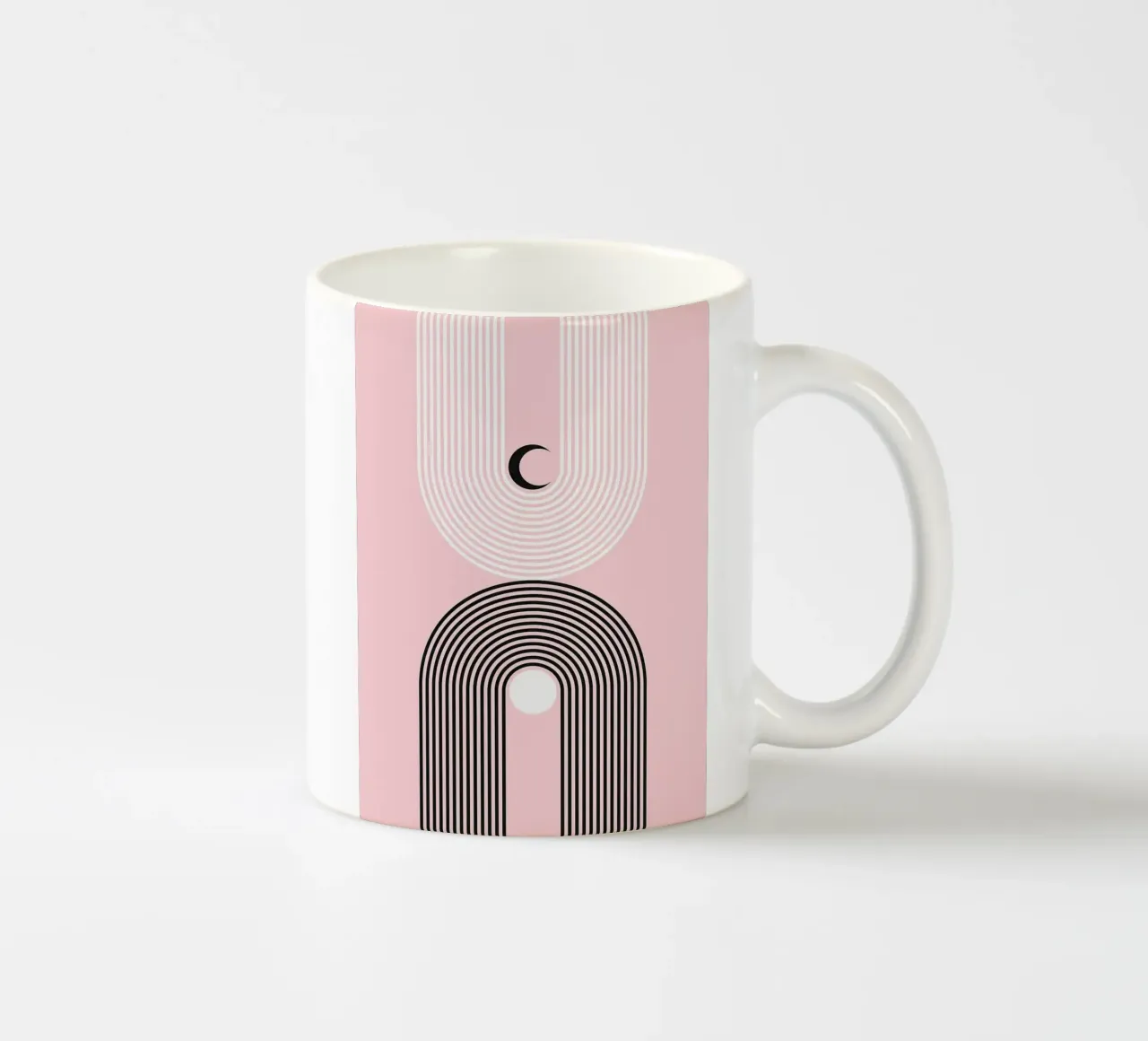 Abstract en geometrisch keramische mok van Anna Müller
