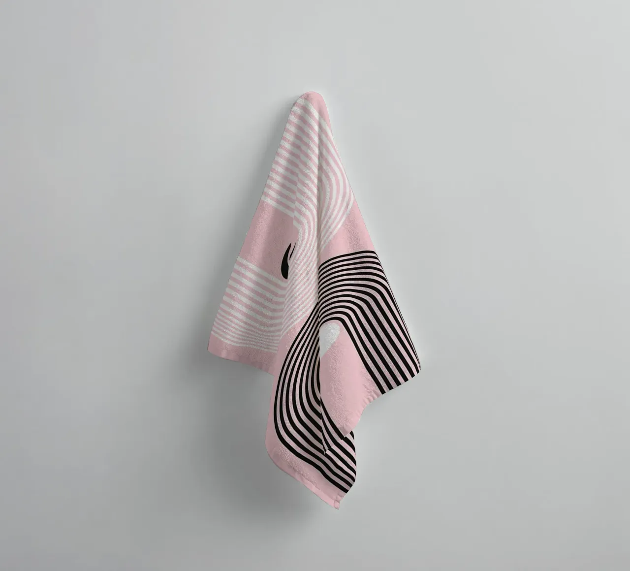 Abstract en geometrisch badhanddoek van Anna Müller