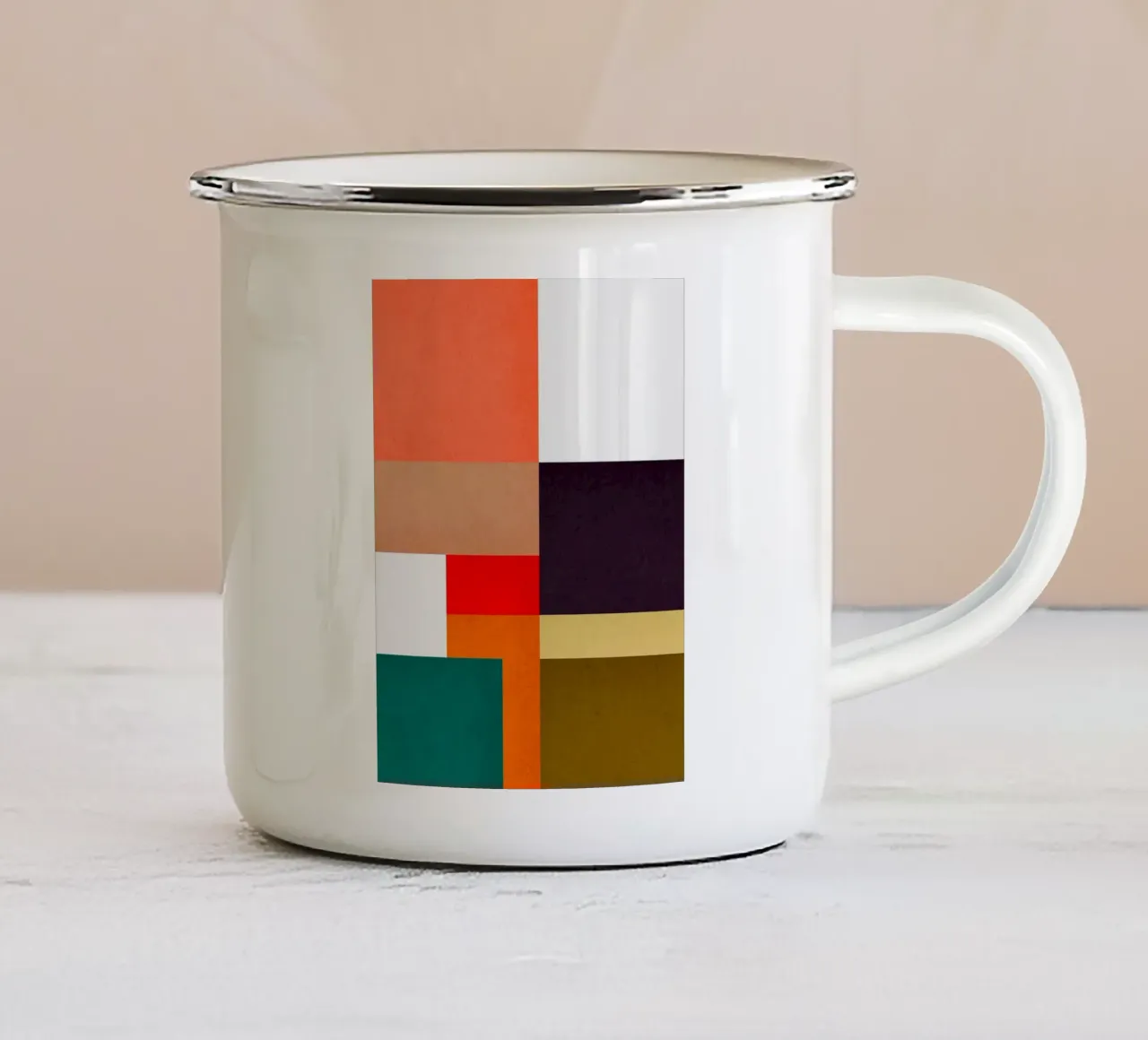 Astratto e concettuale tazza in smalto da Anna Müller