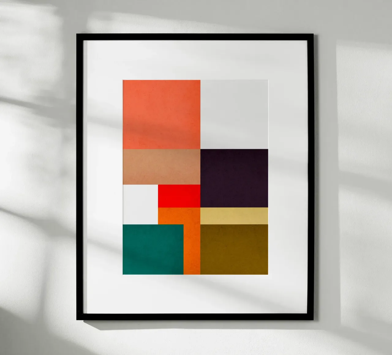 Astratto e concettuale poster con telaio in legno da Anna Müller