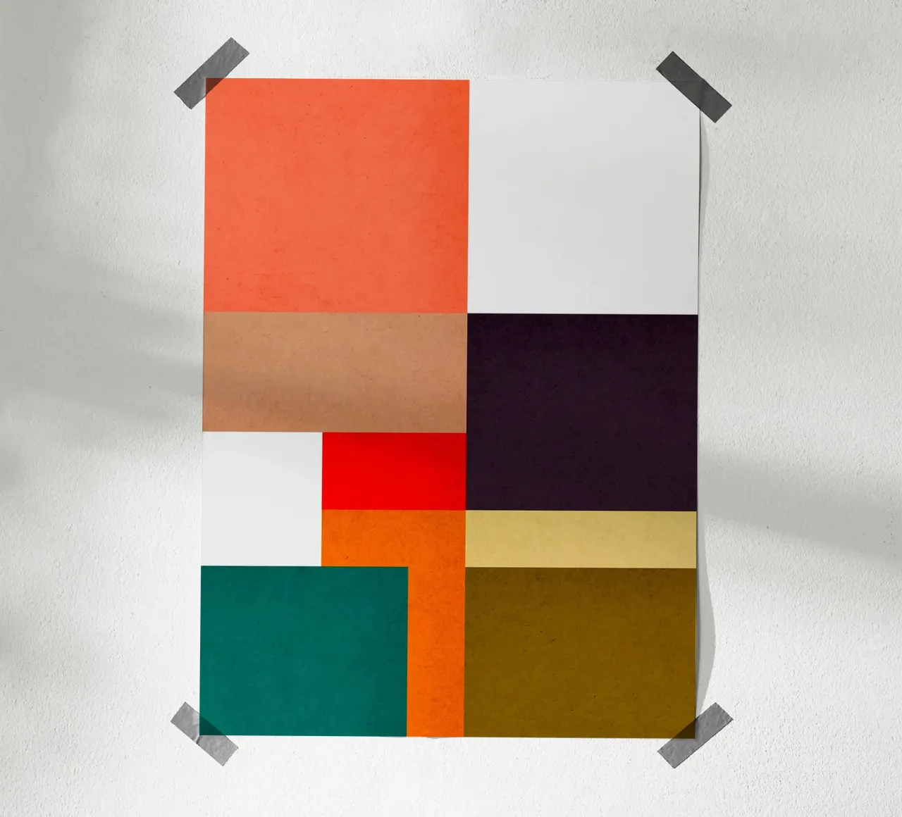 Astratto e concettuale poster con telaio in legno da Anna Müller