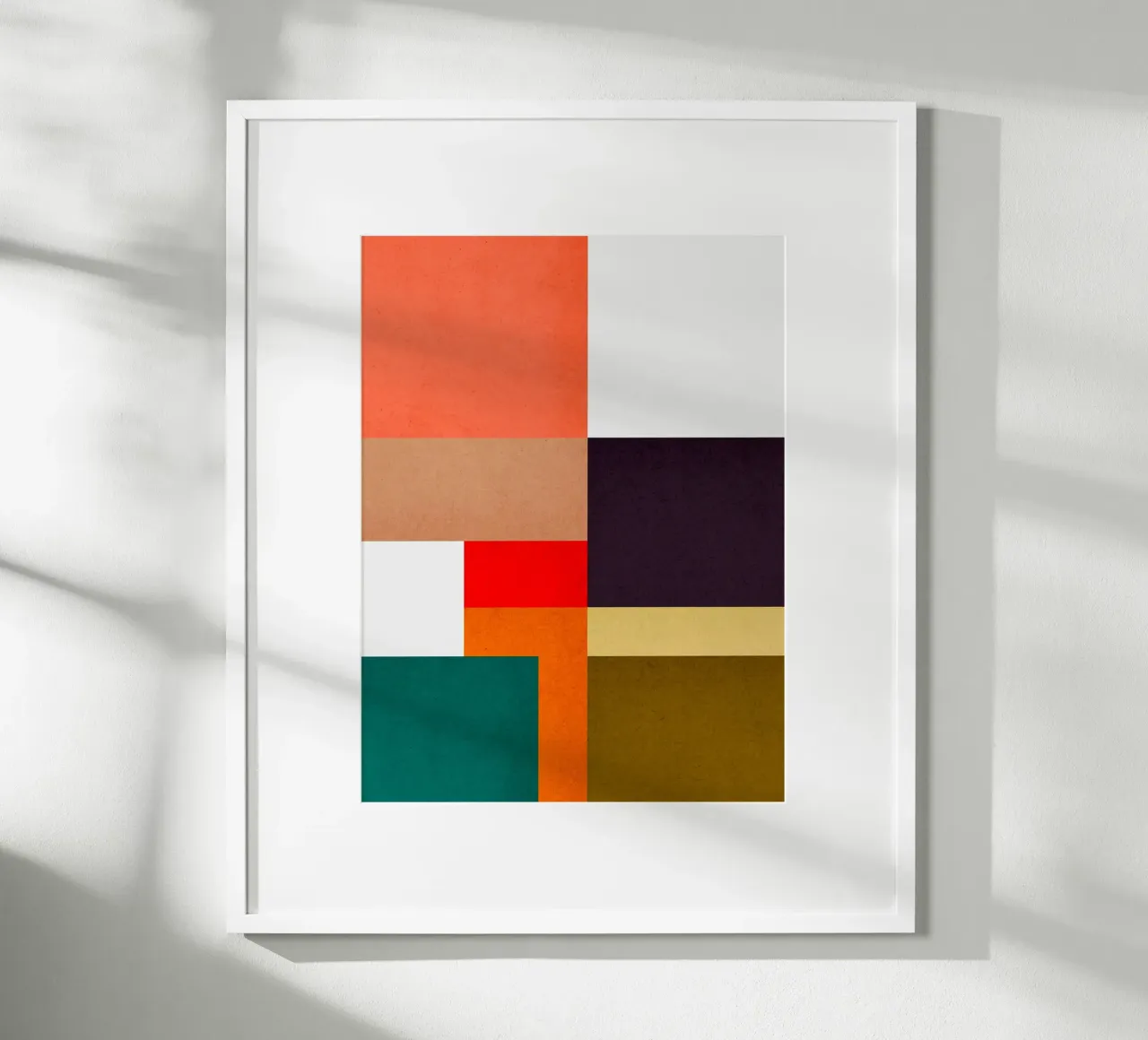 Astratto e concettuale poster con telaio in legno da Anna Müller