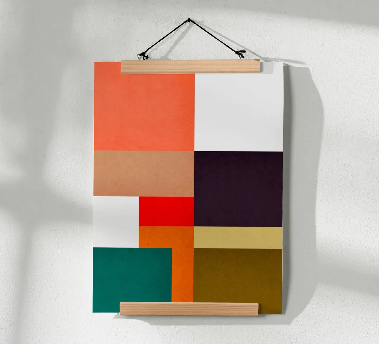 Astratto e concettuale poster con telaio in legno da Anna Müller