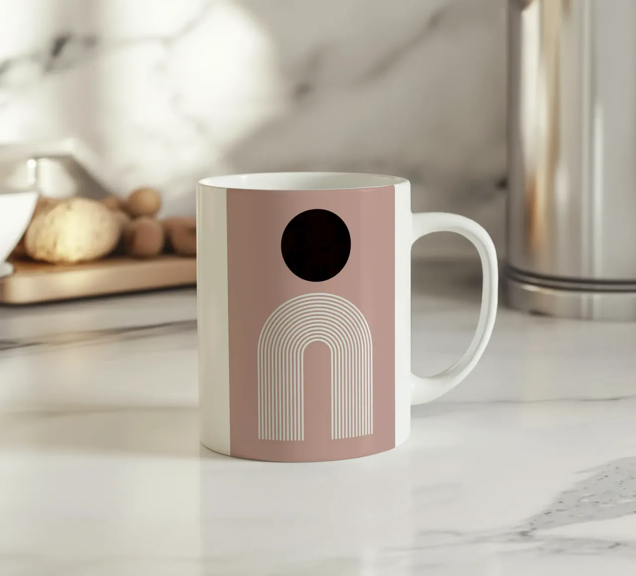 Cerchi e linee tazza in ceramica da Anna Müller