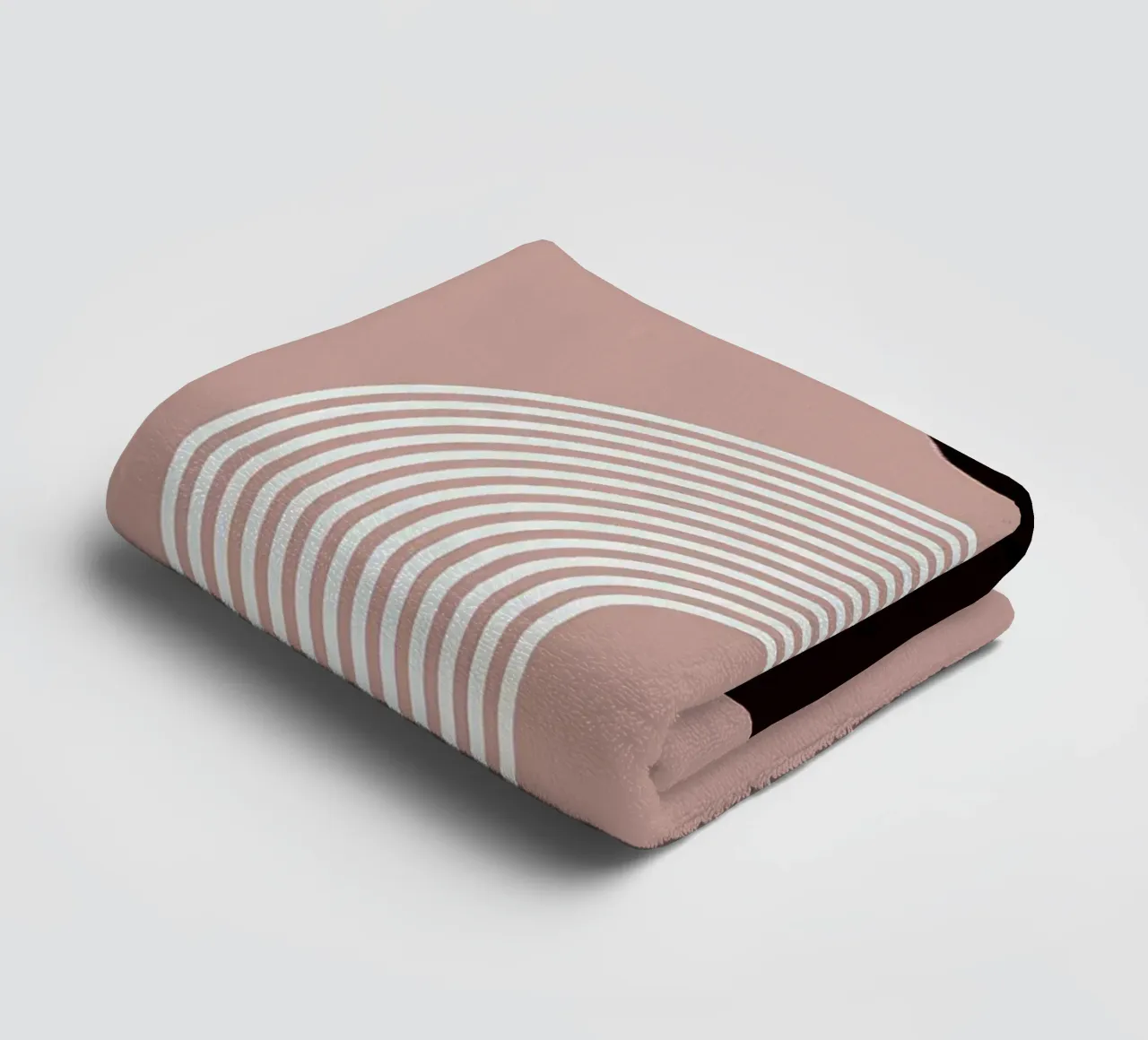 Circles and lines towel by Anna Müller