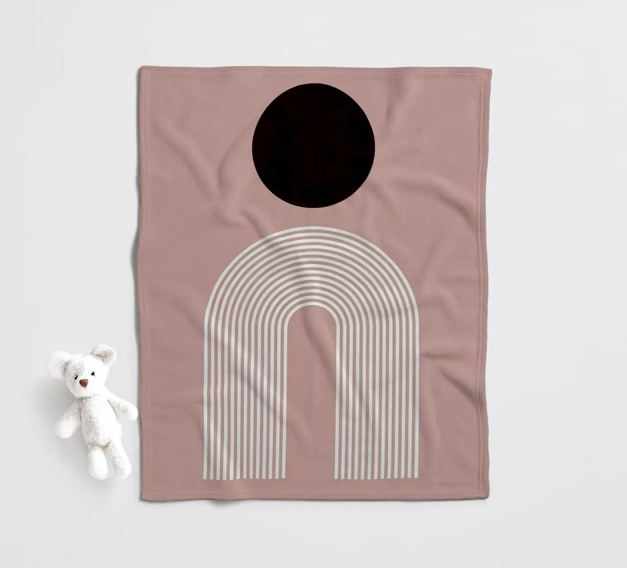 Cerchi e linee coperta in pile da Anna Müller