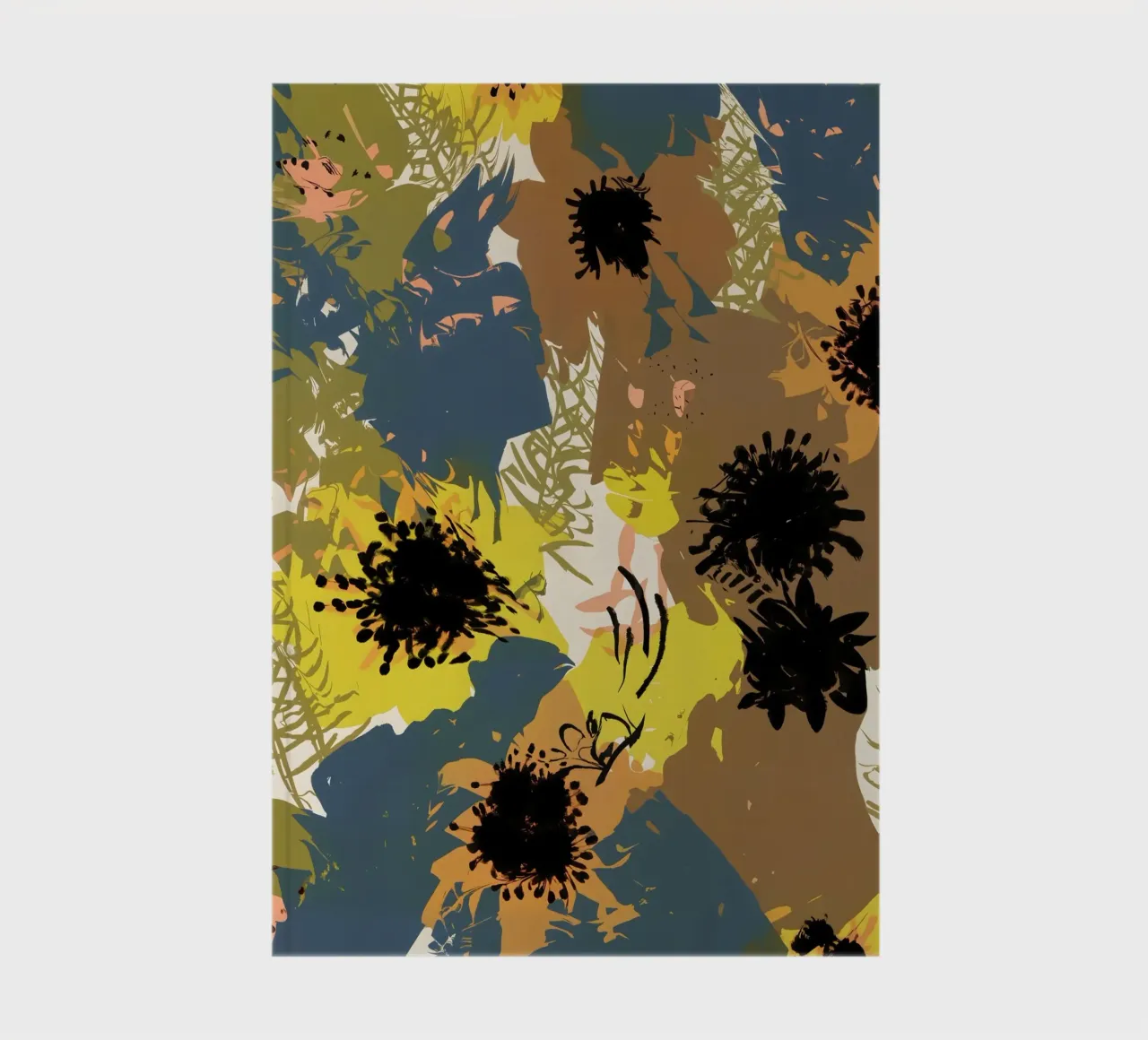 Fleurs jaune ocre carnet de notes de 83oranges