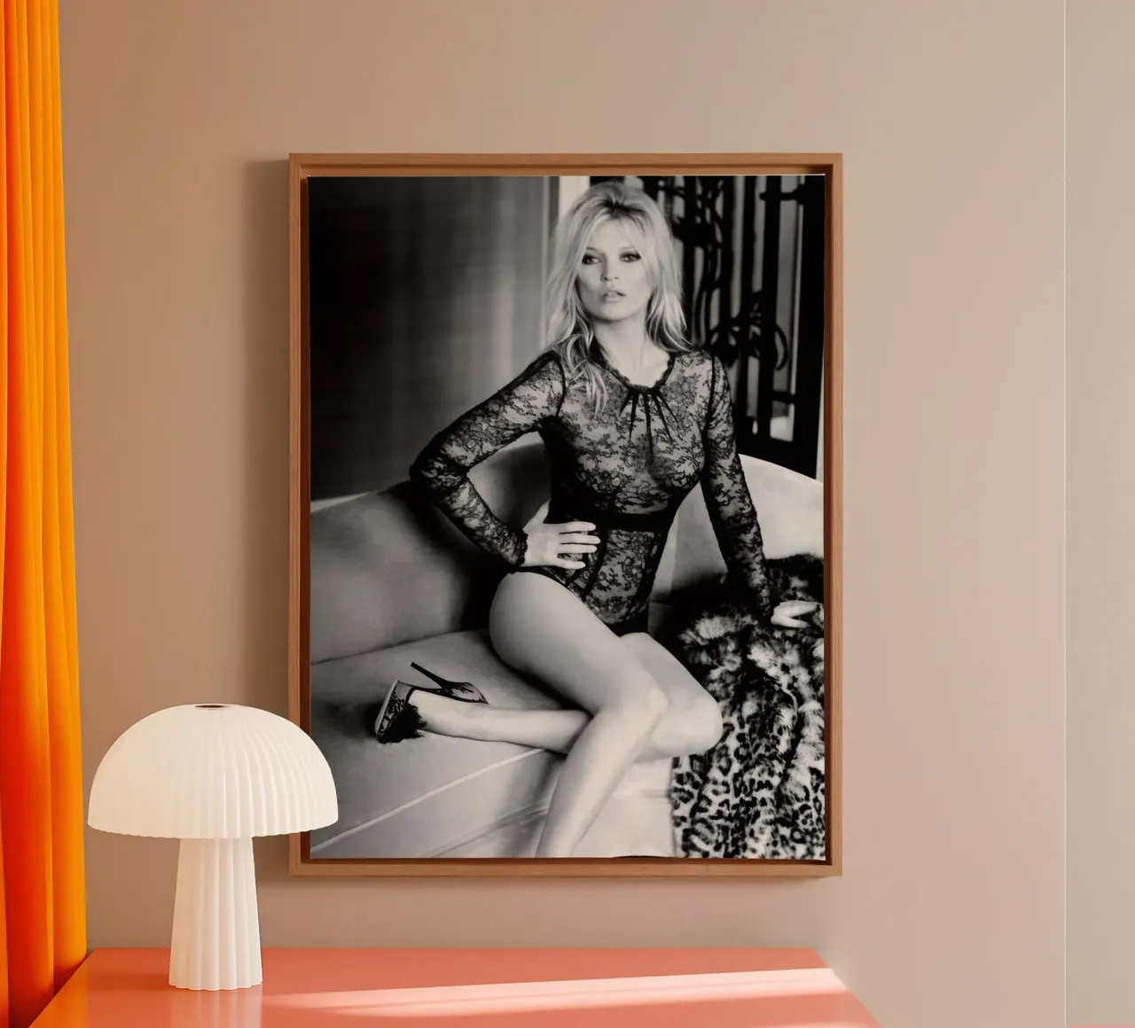 Kate Moss 2 tela con Cornice a cassetta da vintgeseyn