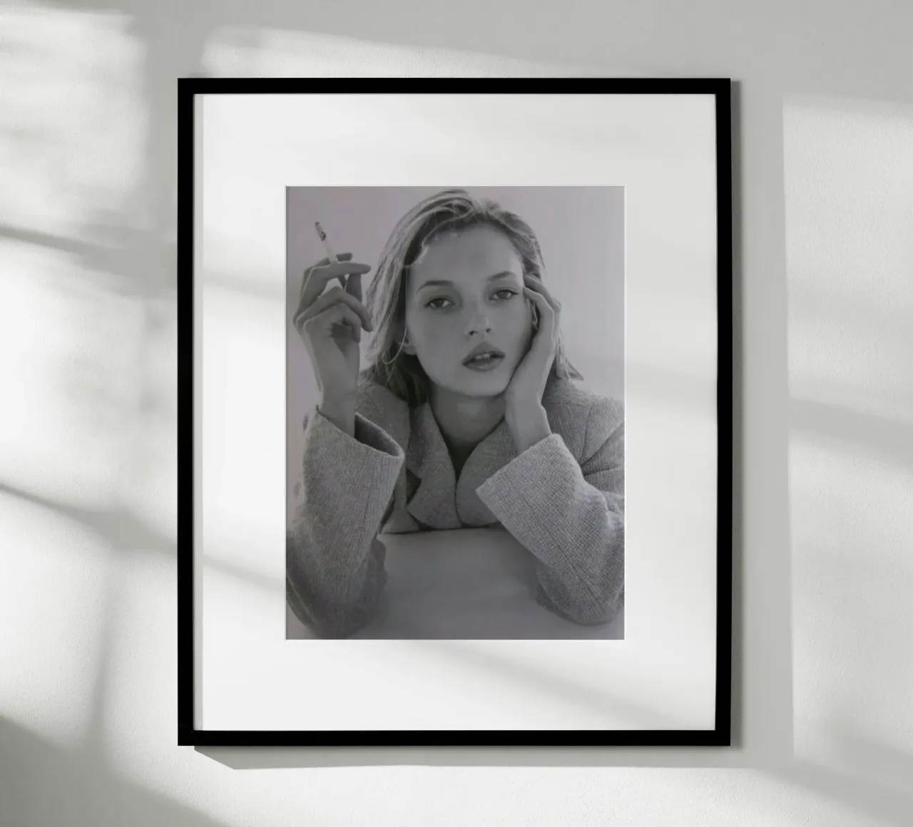 Kate Moss 3 poster con telaio in legno da vintgeseyn