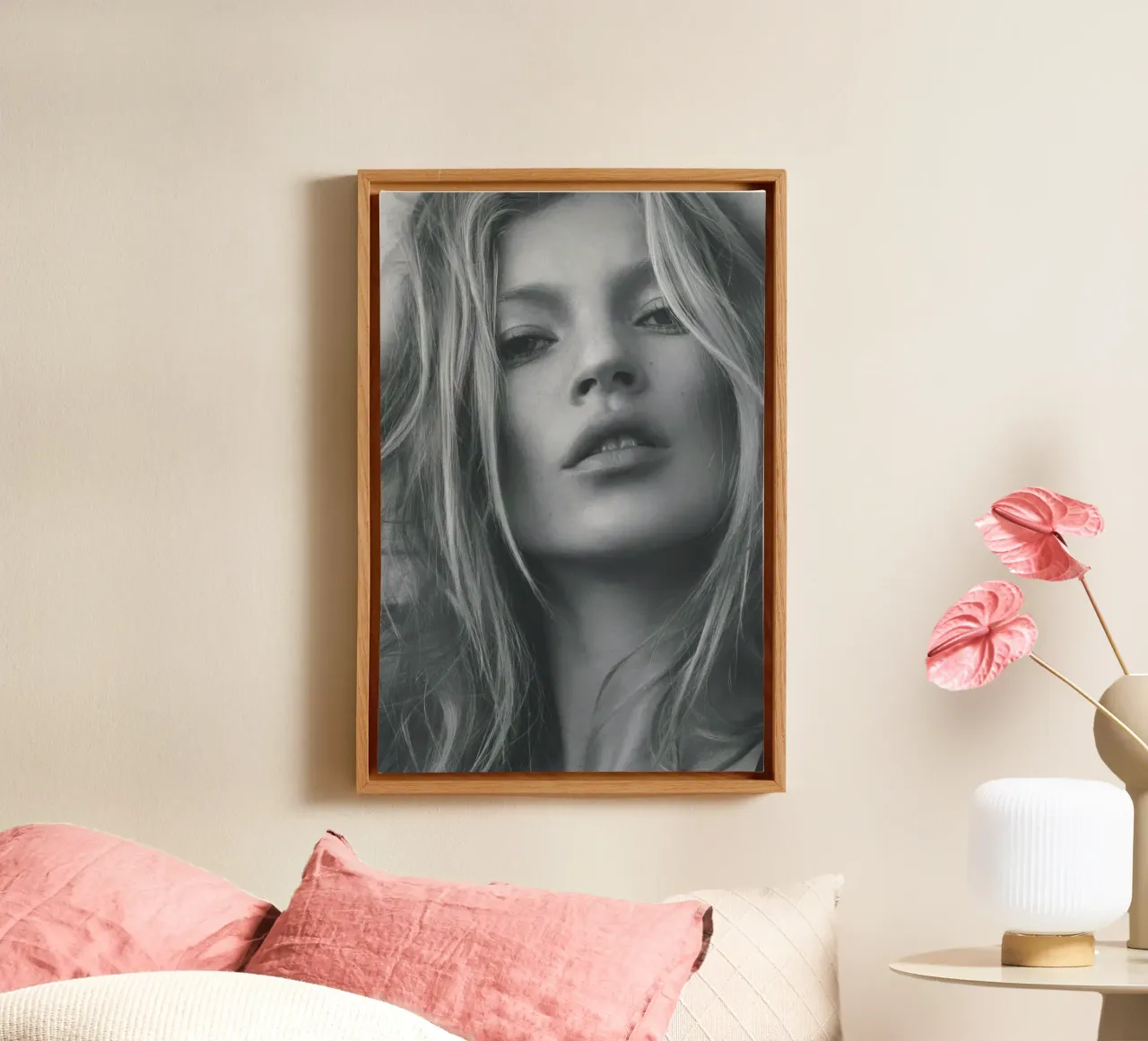Kate Moss 4 tela con Cornice a cassetta da vintgeseyn