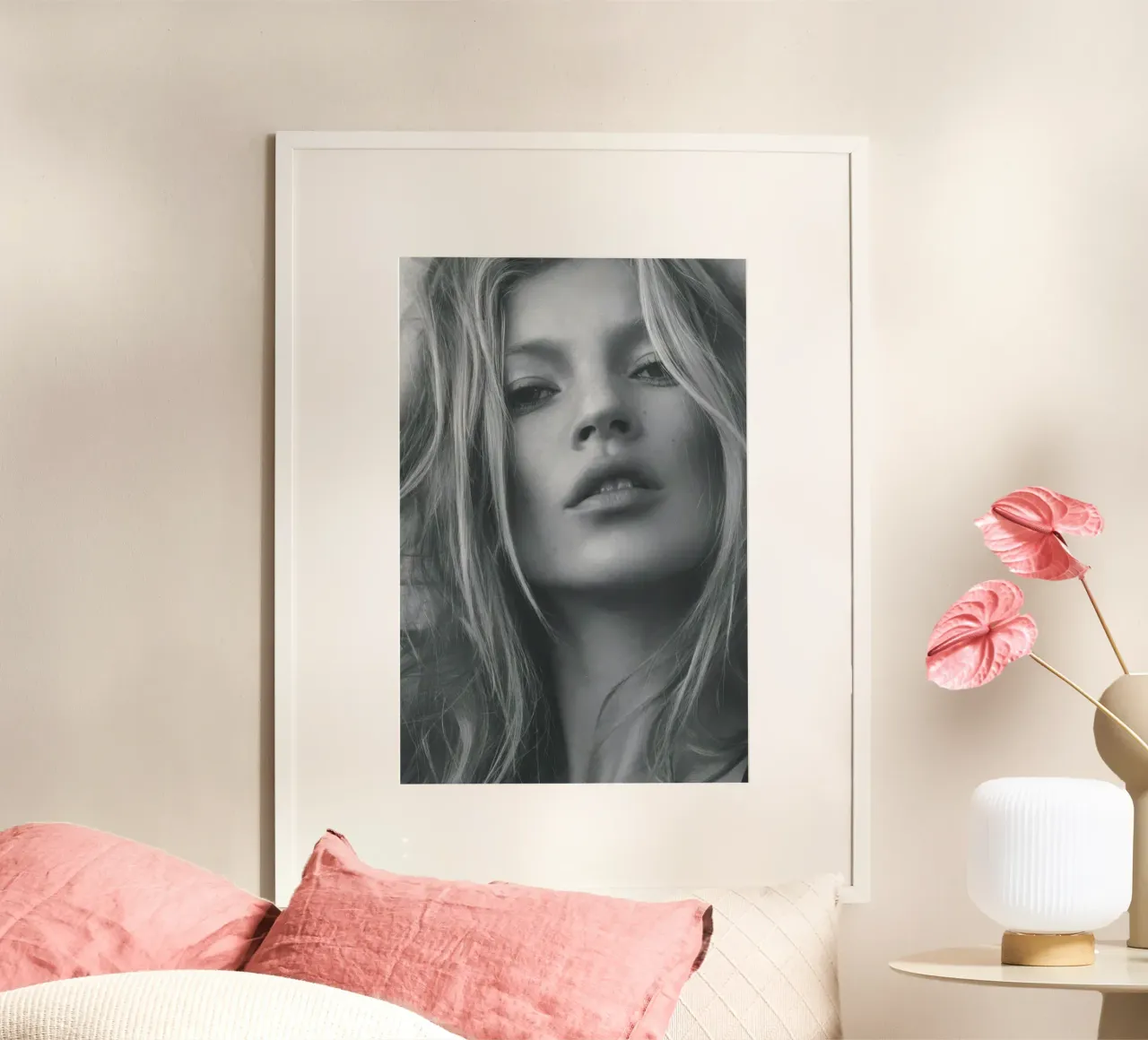 Kate Moss 4 poster con telaio in plastica da vintgeseyn