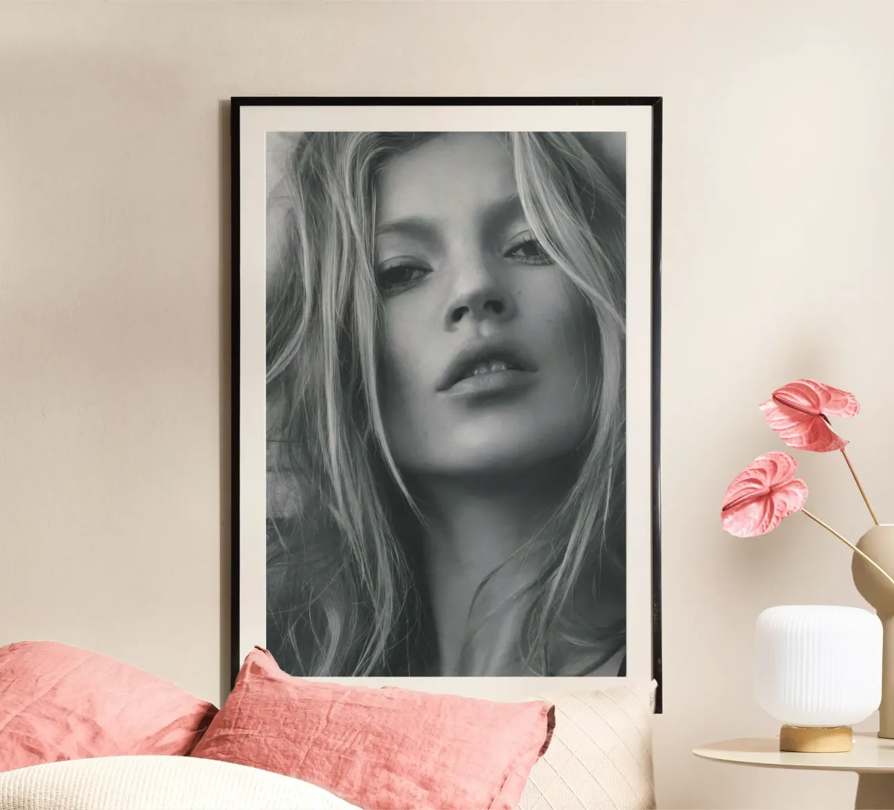 Kate Moss 4 poster con telaio in plastica da vintgeseyn