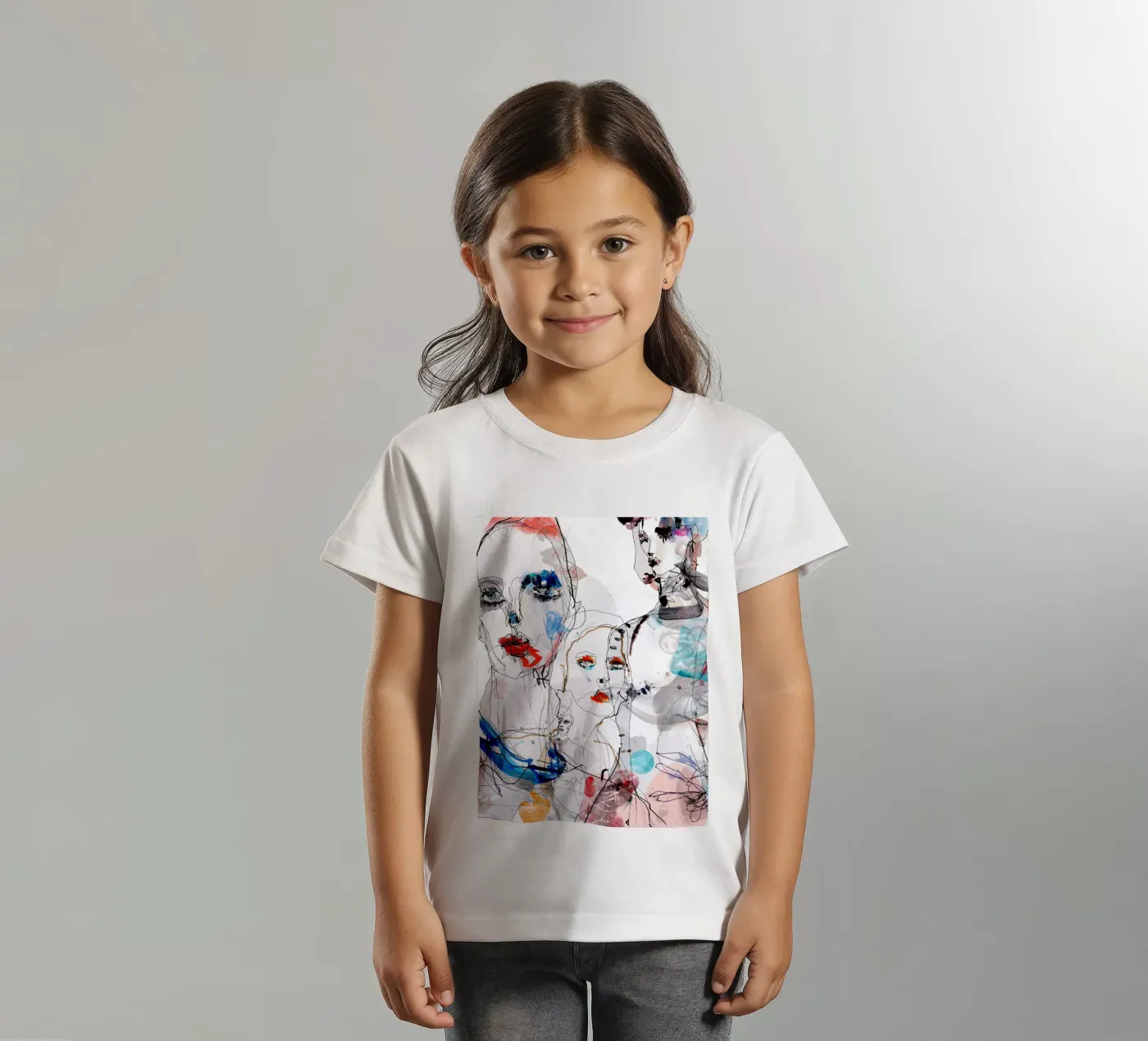 volti della moda t-shirt bambini da k i m