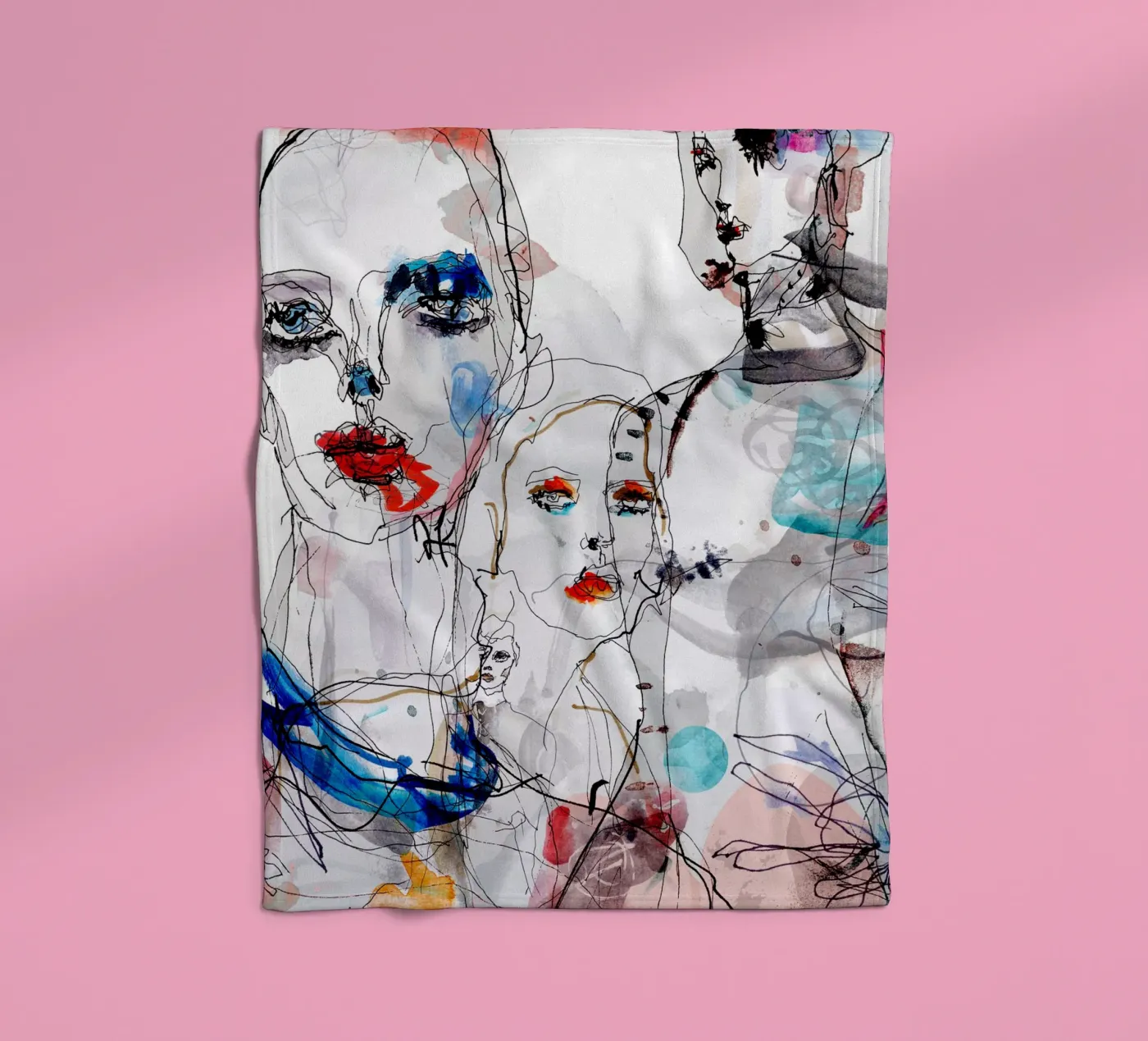 Modegesichter Fleecedecke von k i m