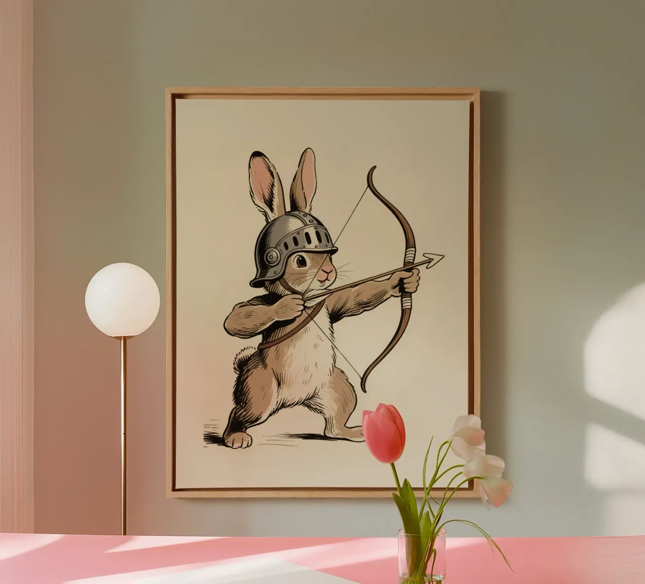 Rabbit Archer tela con Cornice a cassetta da knowledge