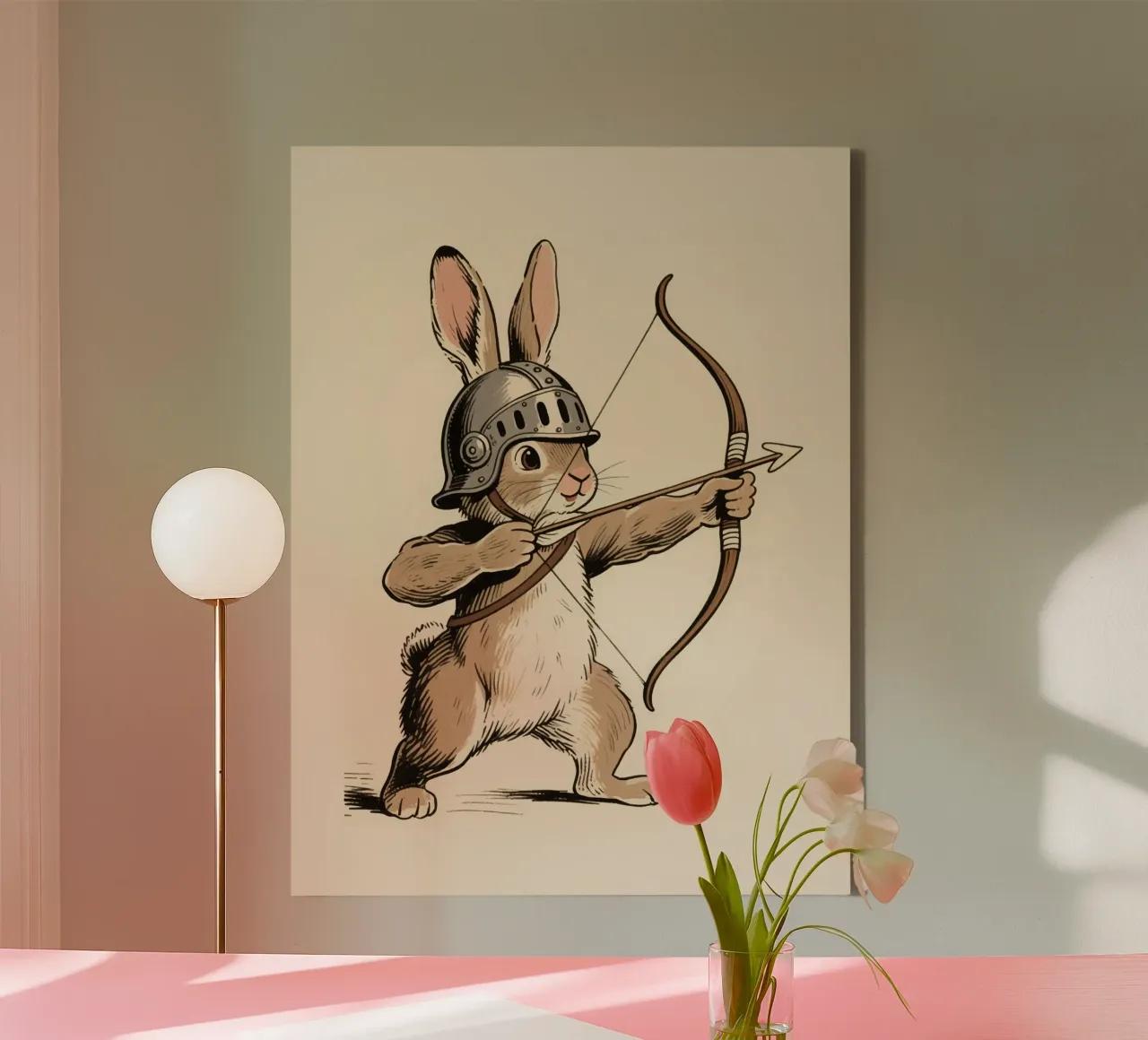 Rabbit Archer tela con Cornice a cassetta da knowledge