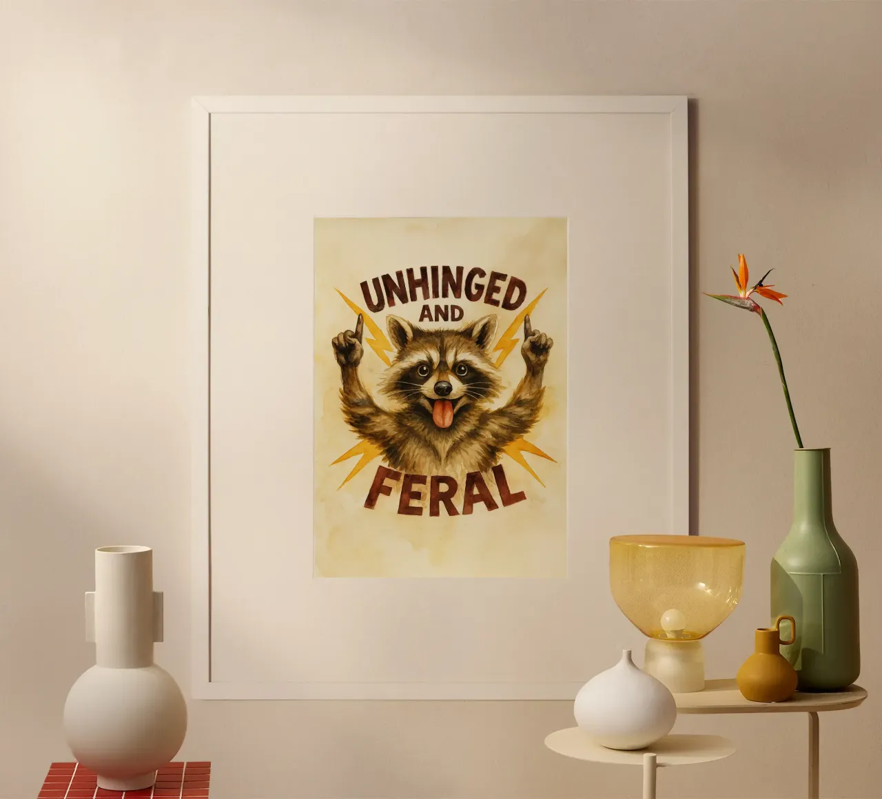 procione divertente, scapestrato e selvaggio poster da tanabaroo