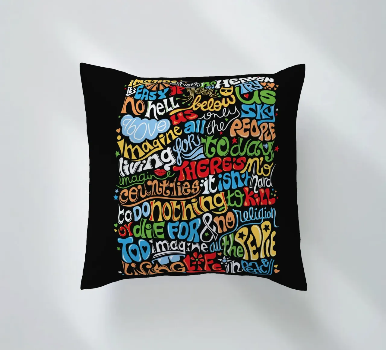 Imagine - Draw Me A Song cuscino da Nour Tohme