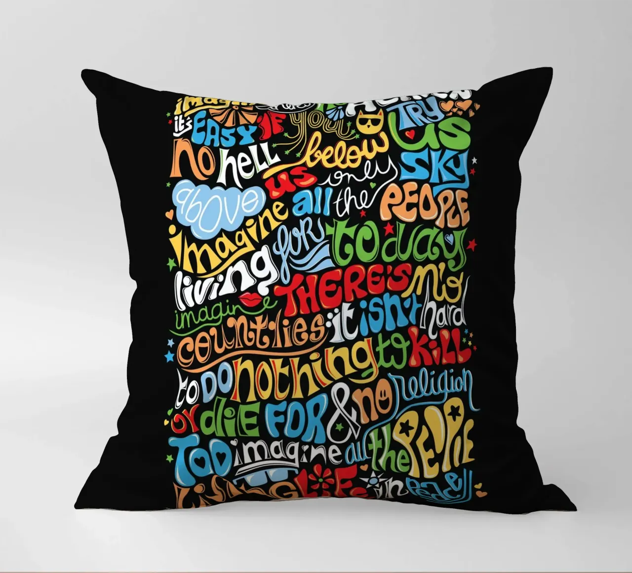 Imagine - Draw Me A Song cuscino da Nour Tohme