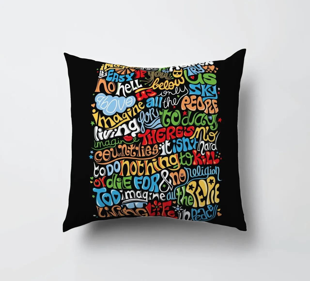 Imagine - Draw Me A Song cuscino da Nour Tohme