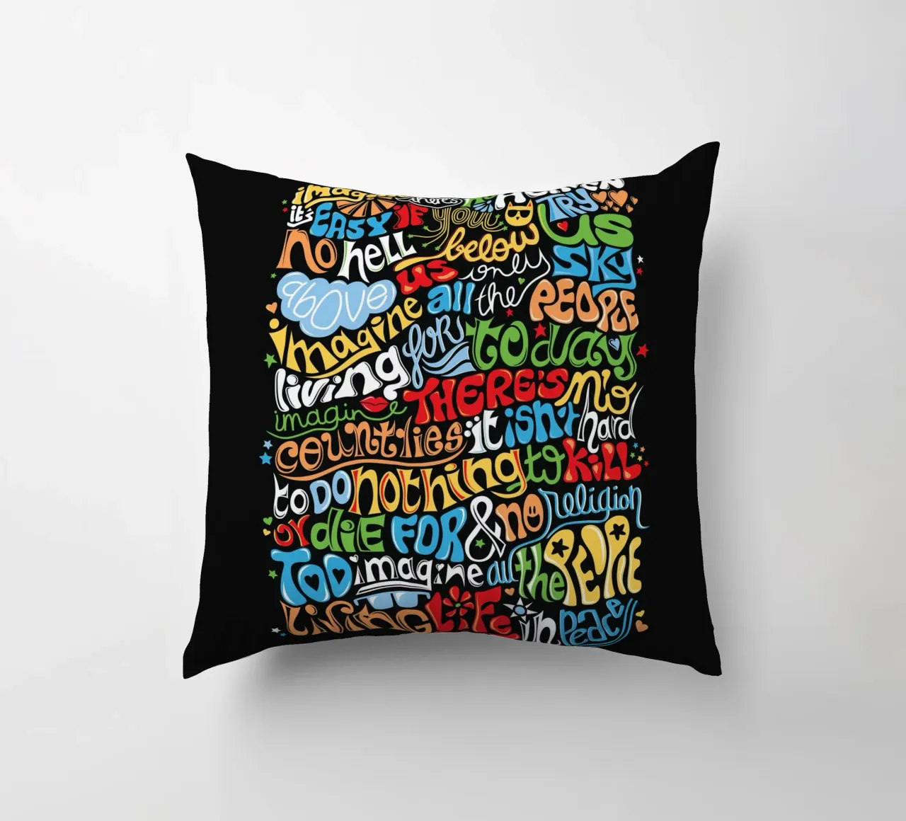 Imagine - Draw Me A Song cuscino da Nour Tohme