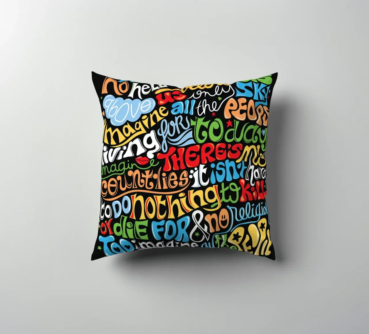 Imagine - Draw Me A Song cuscino da Nour Tohme